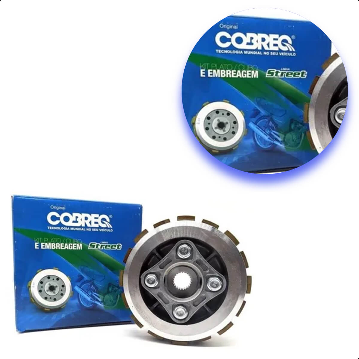 Kit Embreagem Moto Honda Fan 2009 em Diante CG 150 Titan 2008 em Diante Cobreq 0002KE