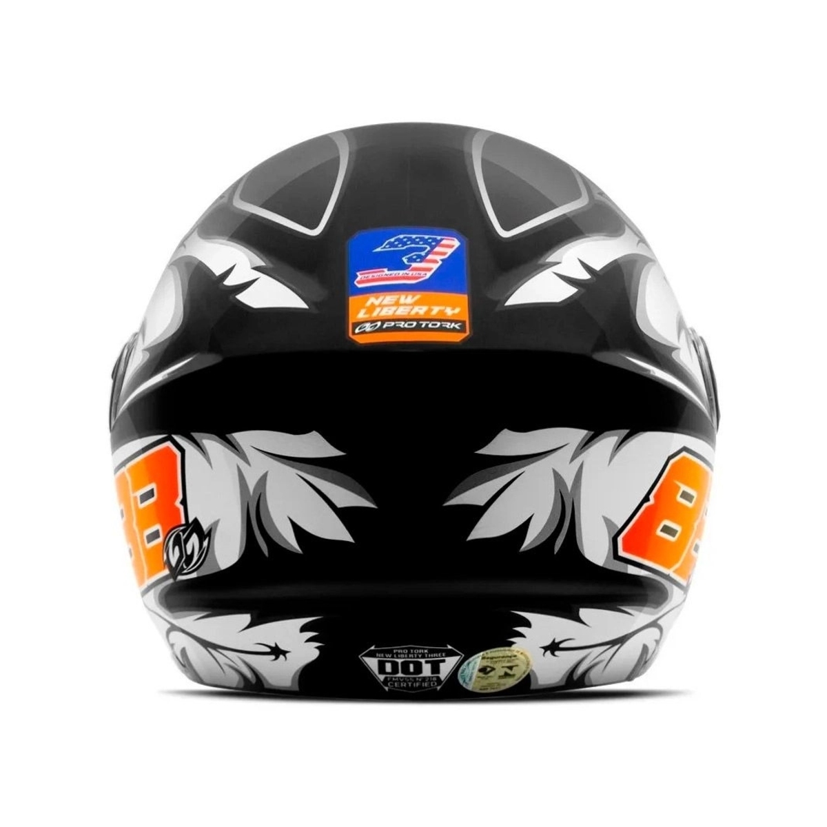 Capacete New Liberty Three GP 88 Preto Brilhante Tam. 56 CAP-754PT Pro Tork