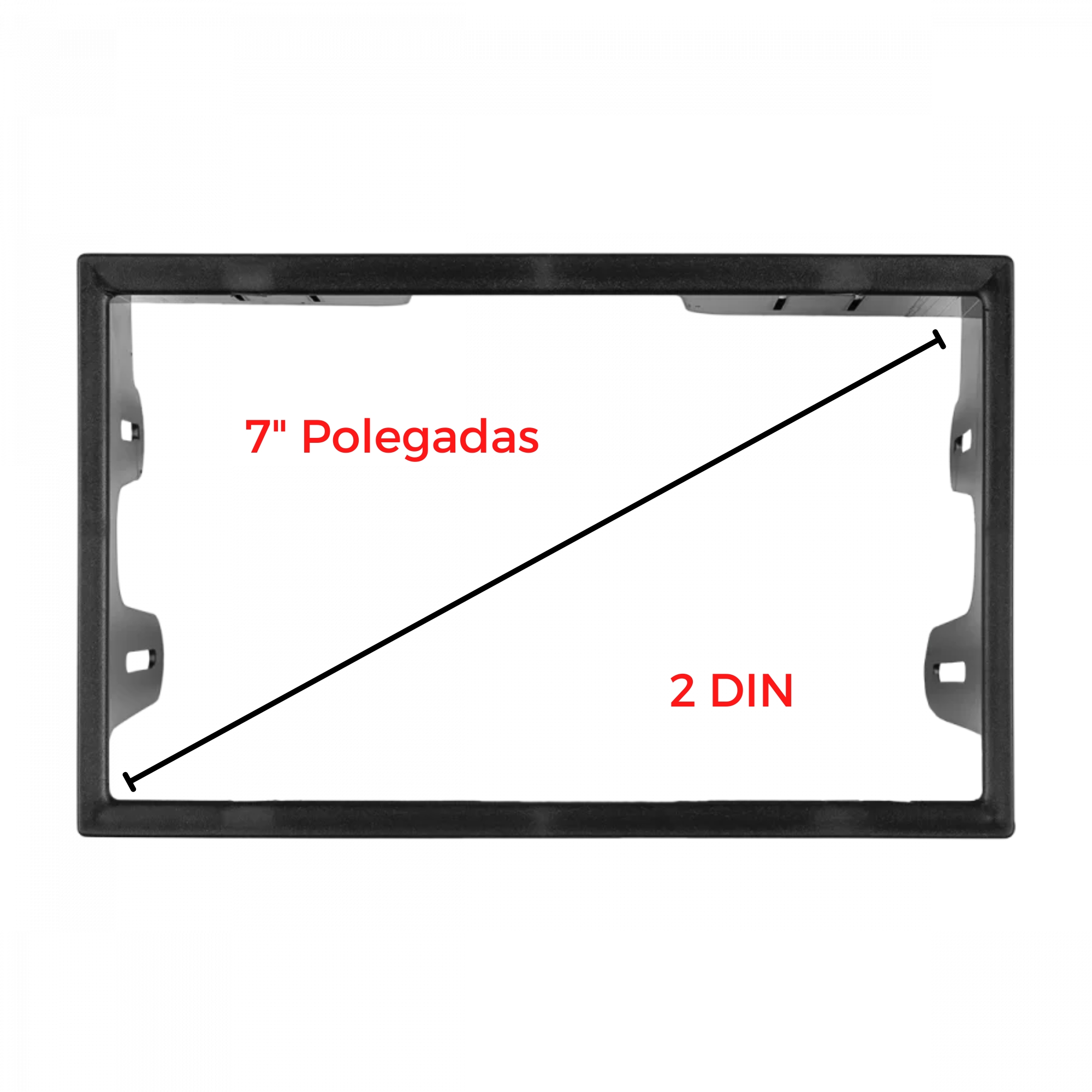 Moldura 2 Din 7 Polegadas Preto Polo/Fox/Golf/Space Fox/Ecosport/Fiesta Chinês Permak - 89/A 16