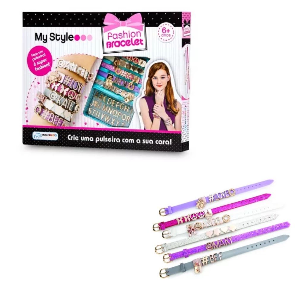 My Style Kit Pulseiras com Letras Multikids - BR097