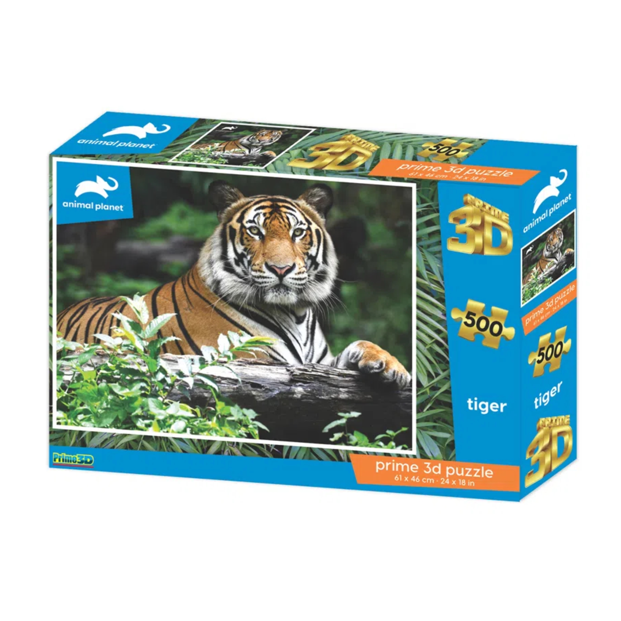 Quebra Cabeça Super 3D Modelo Tigre com 500 Peças Multikids - BR1059