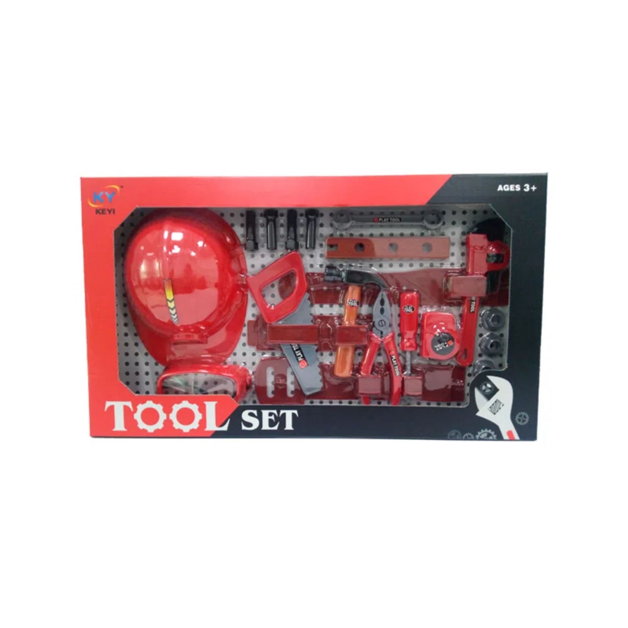 Oficina Criativa Kit Ferramenta com Capacete e Acessórios Vermelho/Preto Multikids - BR796