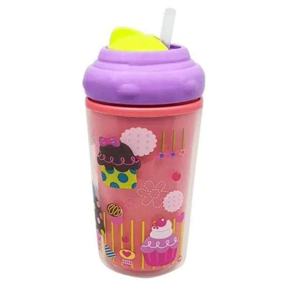 Copo Térmico Com Canudo De Silicone Cool Rosa Multikids Baby - BB035