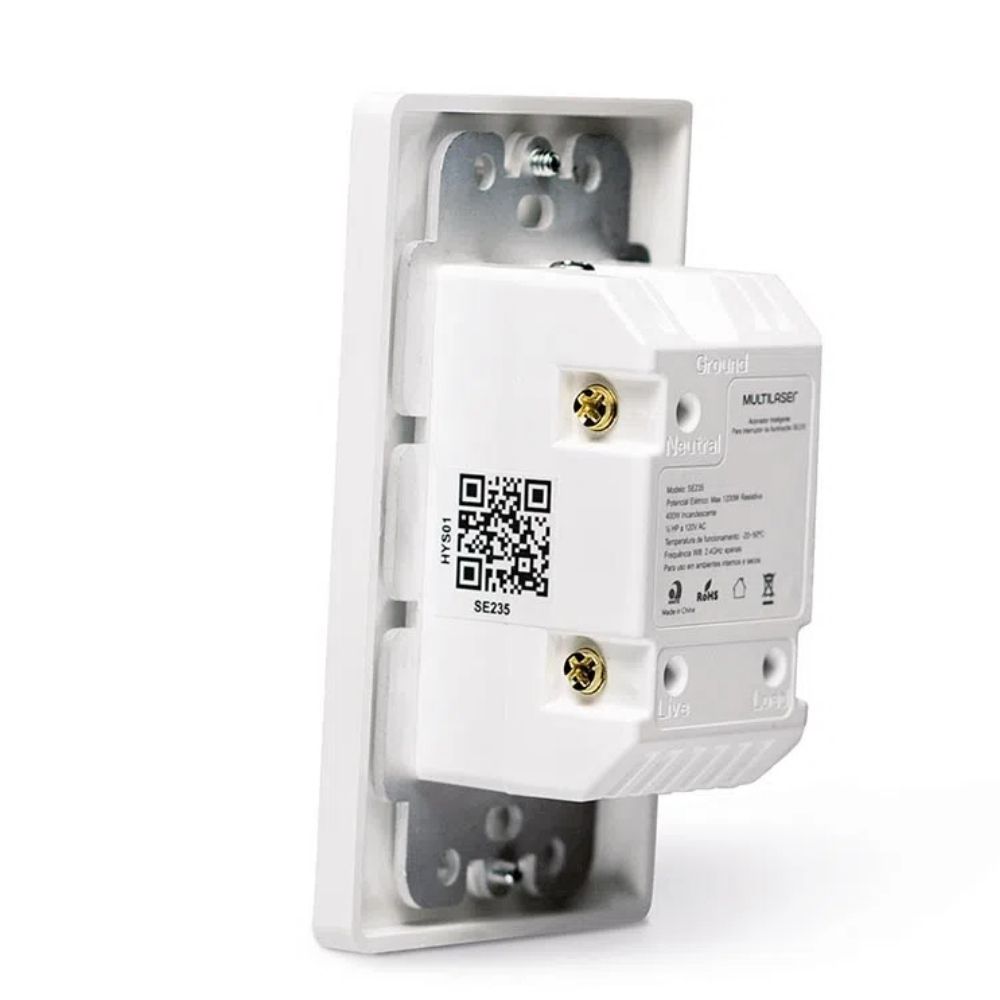 Interruptor Inteligente Bivolt Wi-Fi Multilaser Liv - SE235