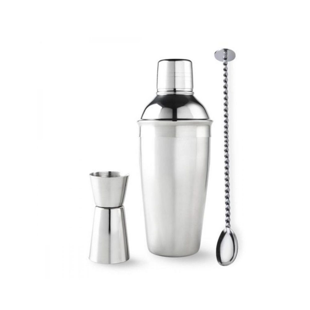 Kit Coqueteleira 500ml Com Dosador de Shot e Colher Bailarina Up Home Multilaser - UD015