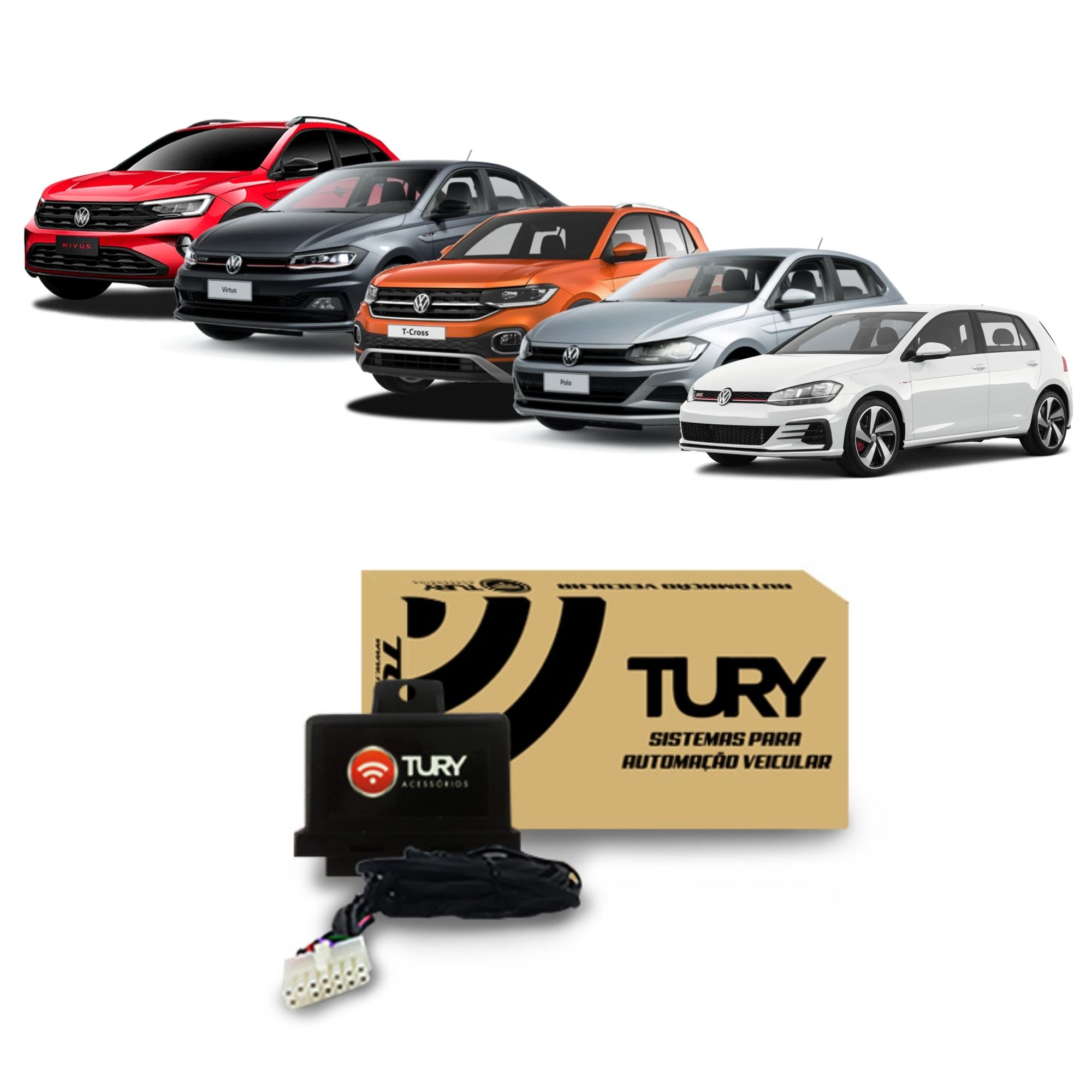 Módulo Automotivo de Proteção Elétrica para Engates/Reboques com Chicote Dedicado Tury CONNECT 1 CK