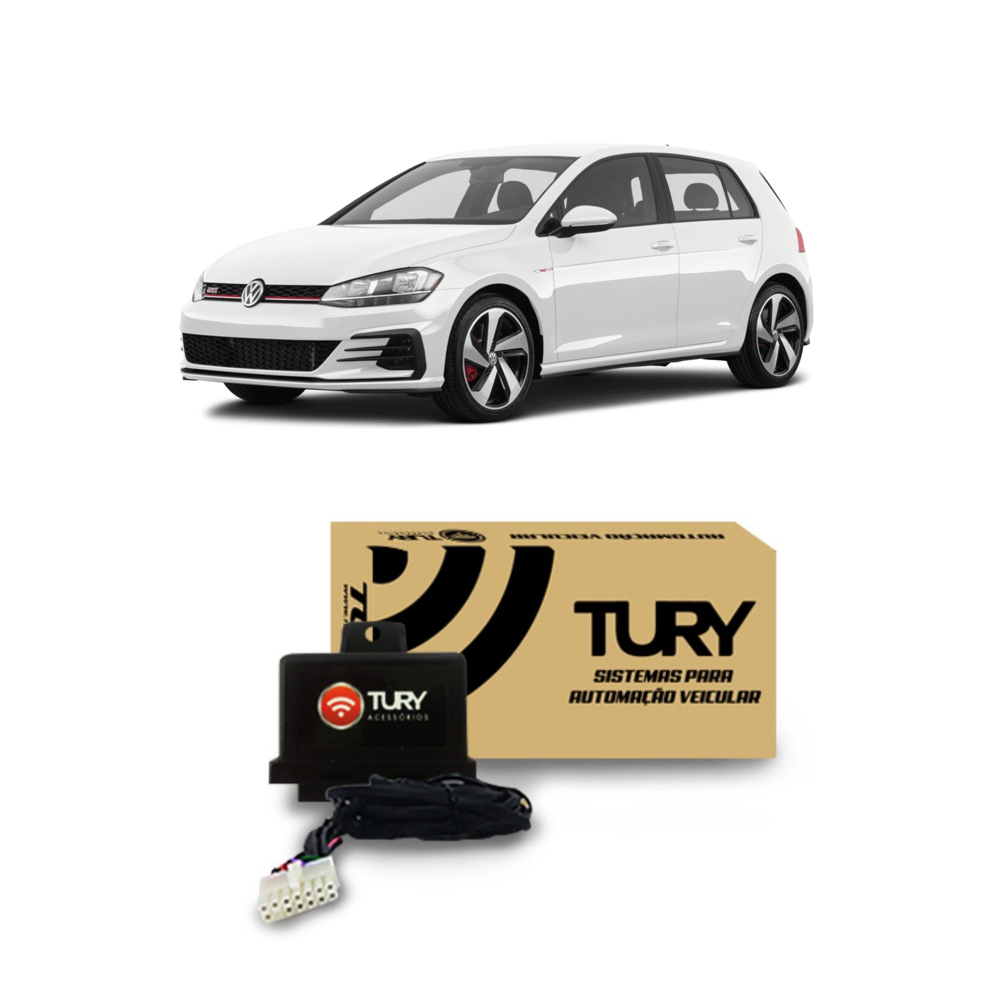 Módulo Automotivo de Proteção Elétrica para Engates/Reboques com Chicote Dedicado Tury CONNECT 1 CK