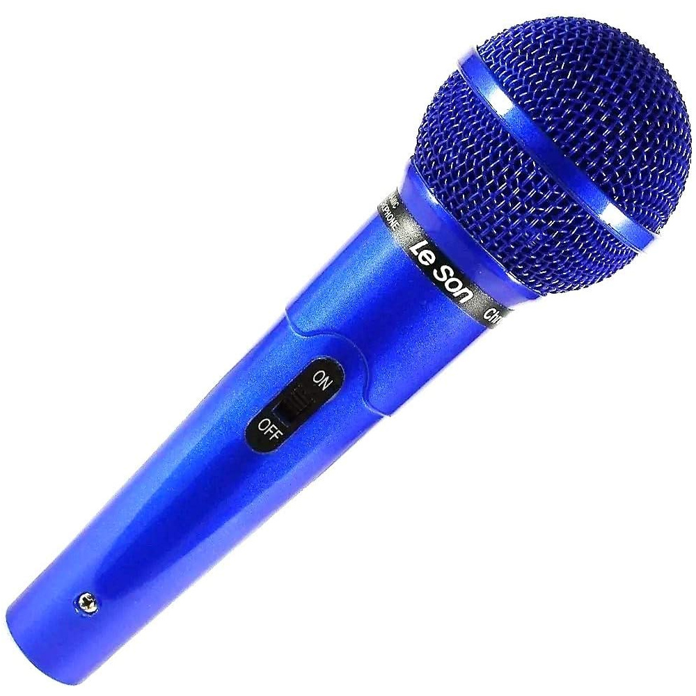 Microfone com Fio Azul Profissional MC-200 P10 - Leson 2AM00200A