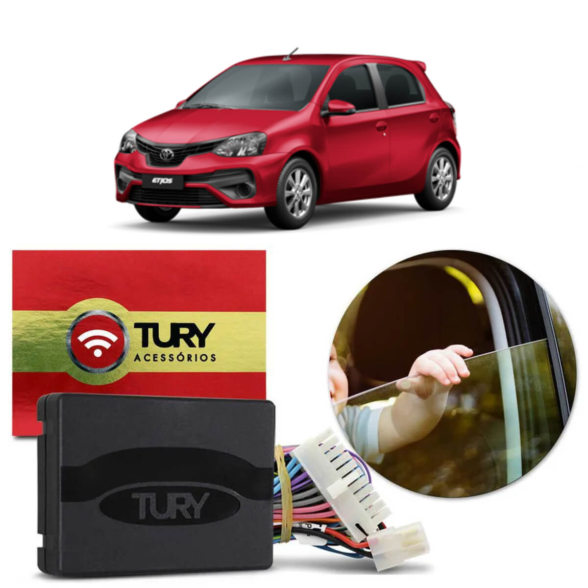 Módulo de Trava Elétrica Tury Etios LOCK 2.0 B