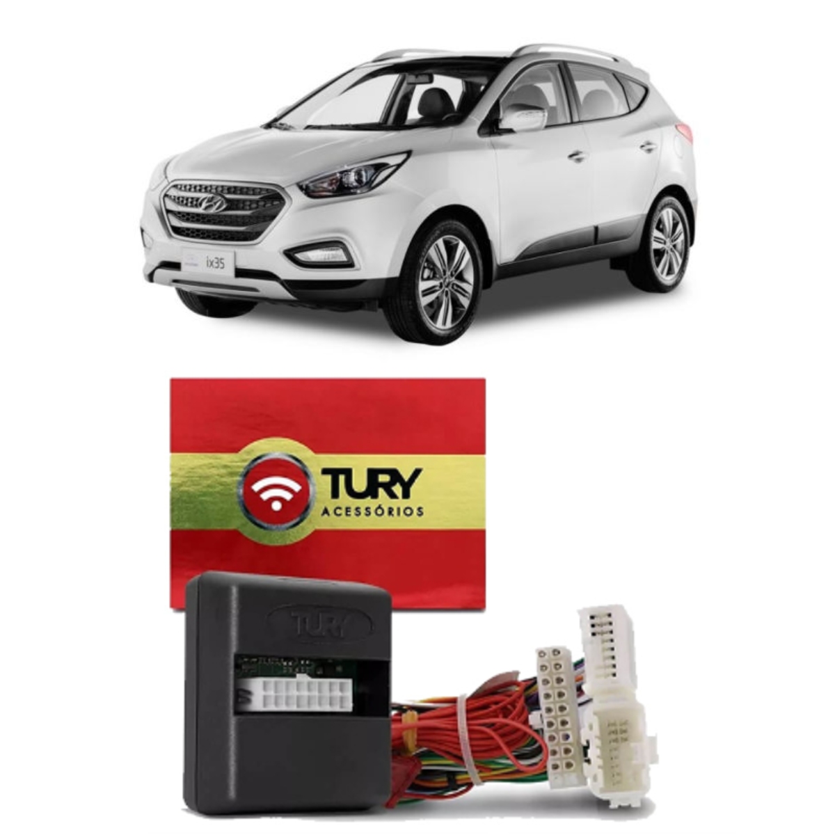 Módulo Alarme Automotivo Hyundai IX35 2010 a 2022 Dedicado Keyless Tury COMFORT1.1J