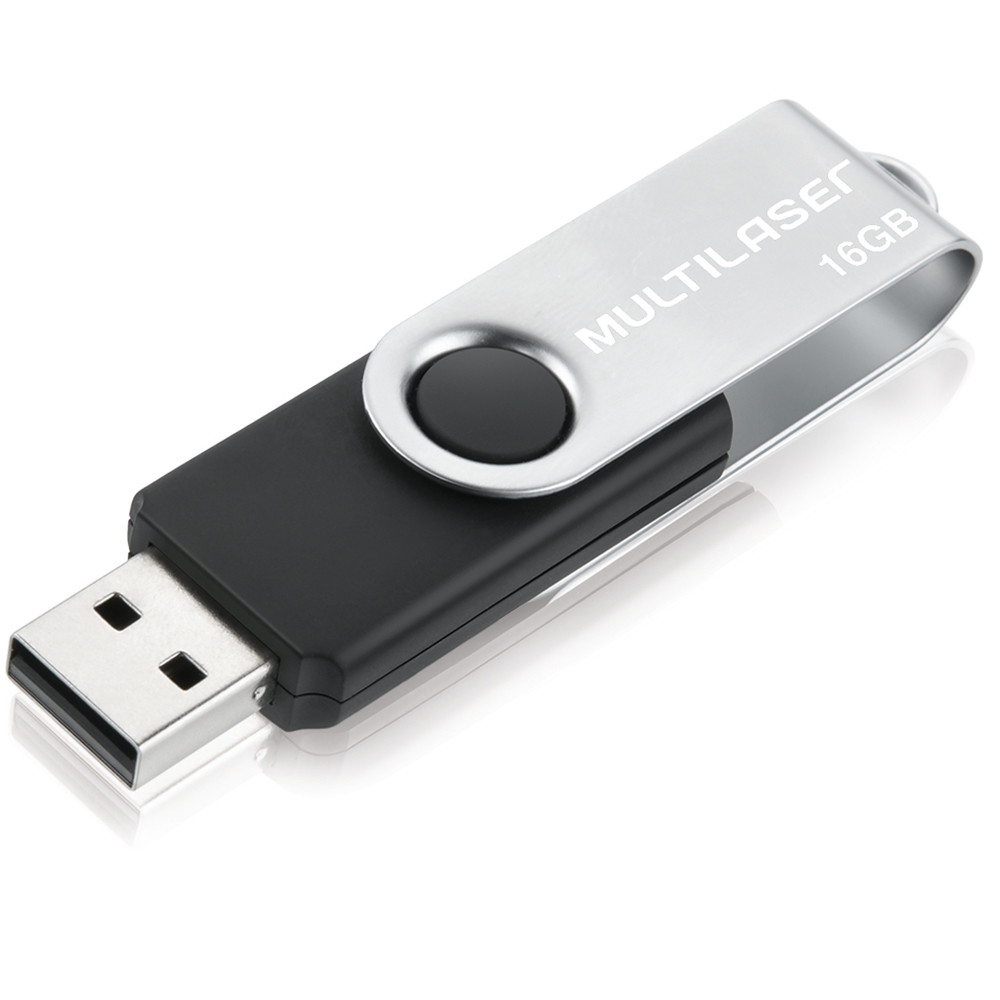 COMP Kit Armazenamento 20 Pen Drives 16 GB Twist  Preto USB 2.0 Multilaser - PD588