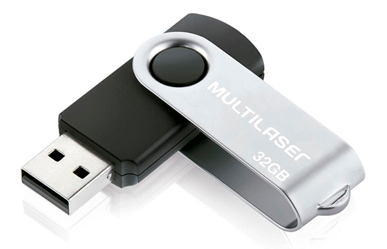 COMP Kit Armazenamento 20 Pen Drives 32 Gb Twist USB 2.0 Multilaser - PD589