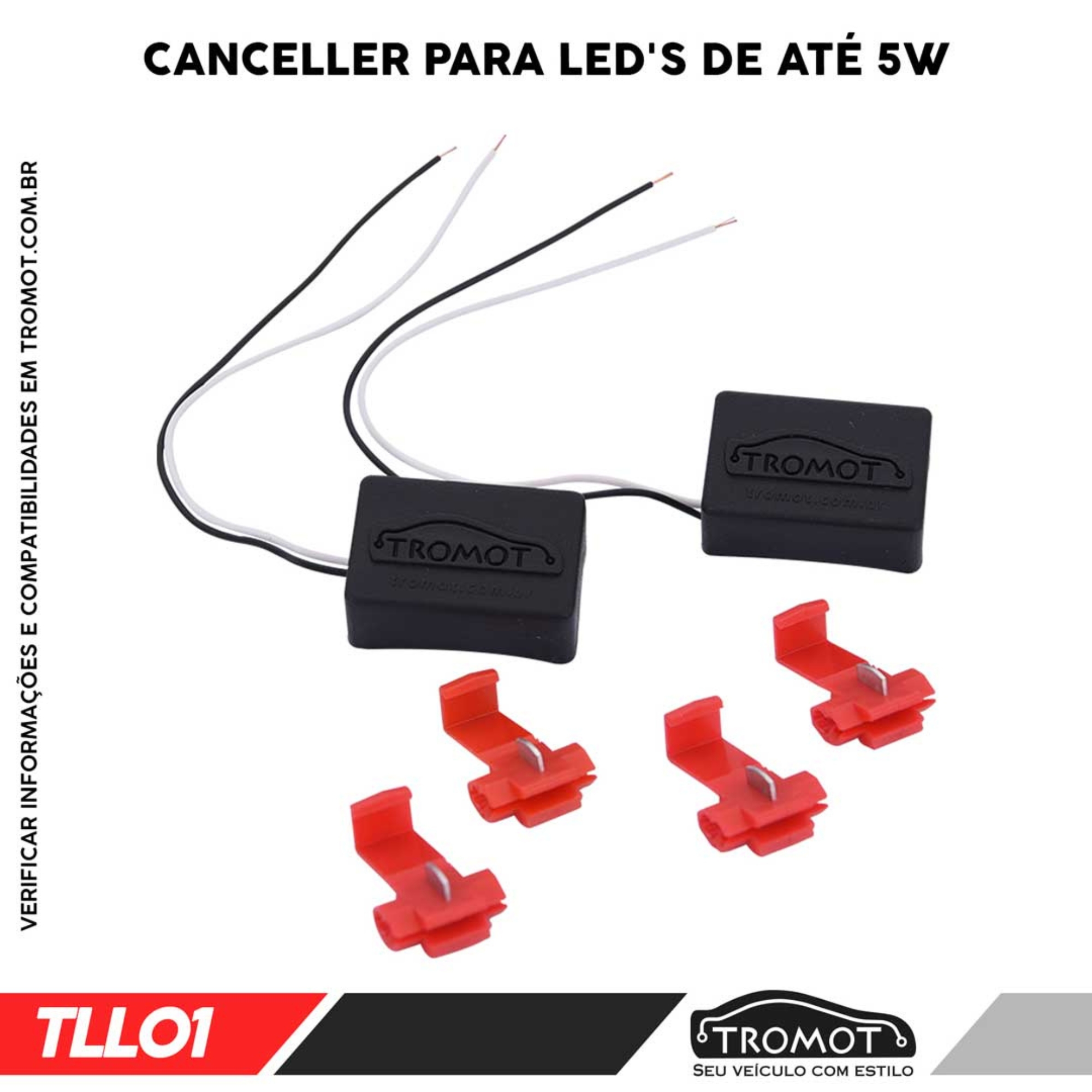 Kit Iluminação Led TRACKER LT-LTZ 2020 -LUZ DE PLACA/LUZ DE RE/LUZ DE CORTESIA Tromot TKL-TRK20L