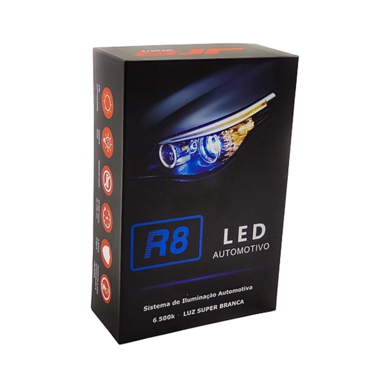 Lâmpada LED Auto R8 Super Brancas Headlight H9012 6500K Cooler Resistência à Água HB36500K JR8