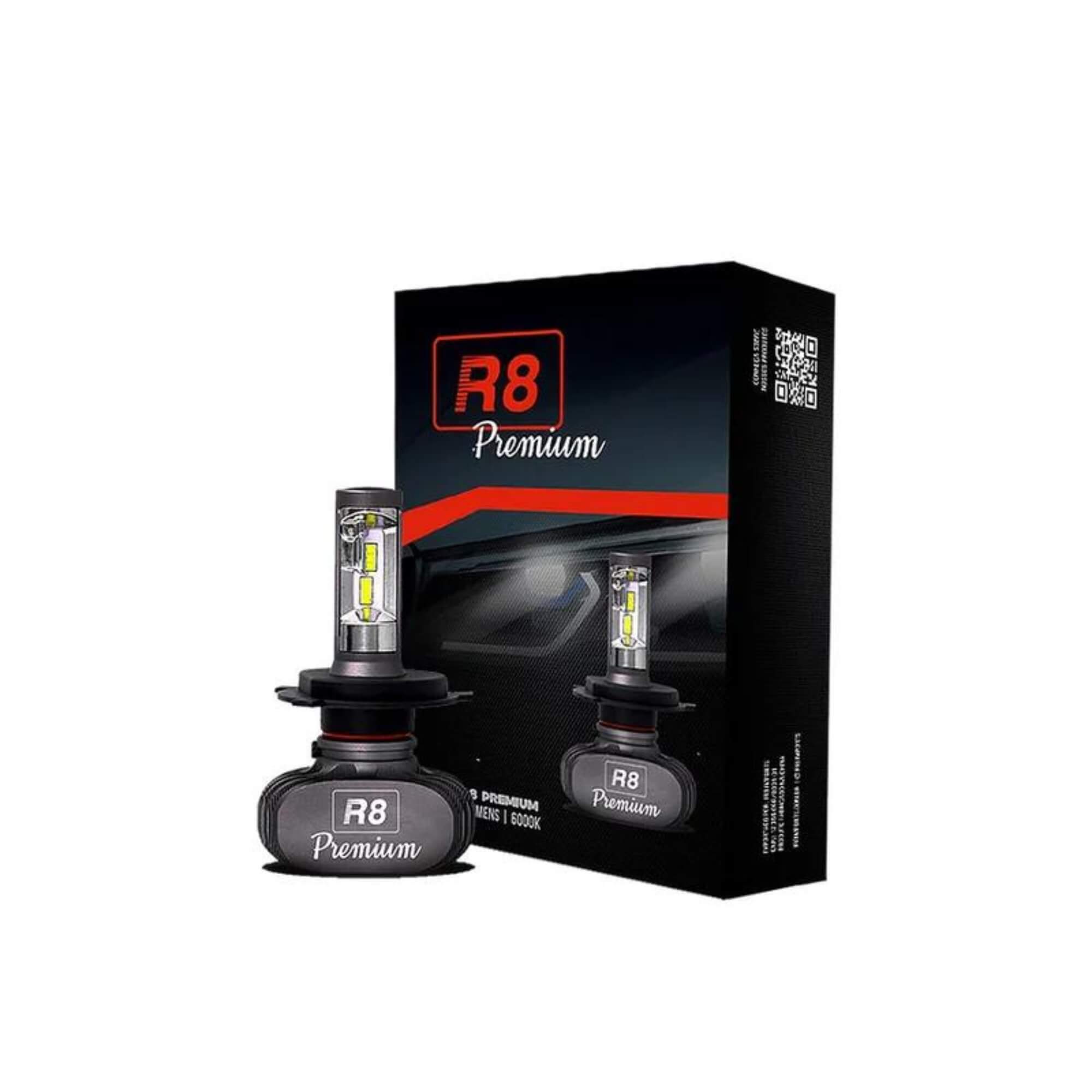 Kit Lâmpadas LED R8 HEADLIGHT Premium HB4 6500K JR8 - JH0R8PHB4