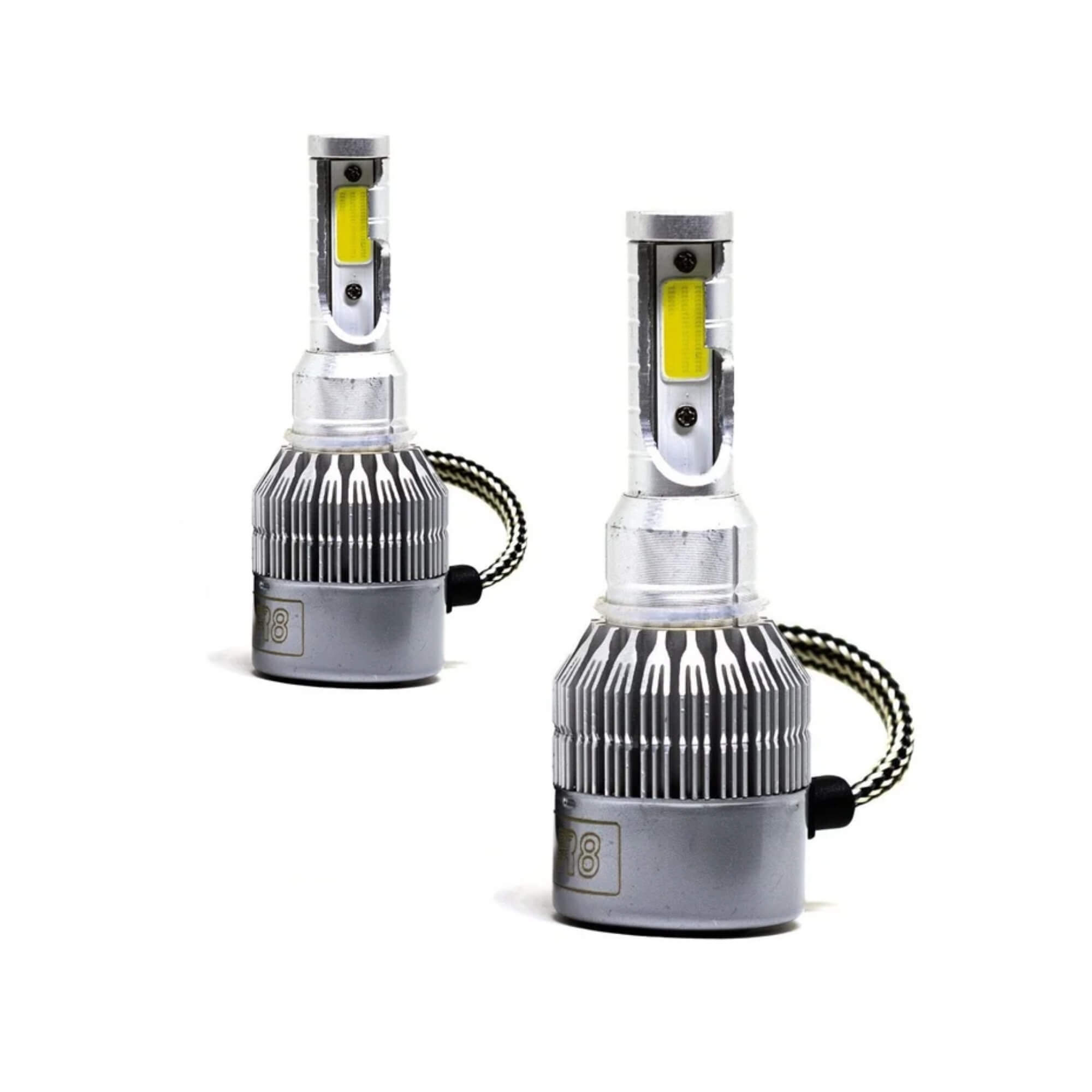 Kit Lâmpada H16 Super Led R8 Branca 6500K 3000 Lúmens COB JR8 - H166500K