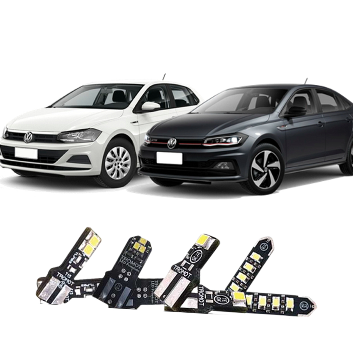 Kit Iluminação Lanterna Luz Placa Luz de Ré Luz Cortesia Cancellers Polo/Virtus 18/19/20 Tromot