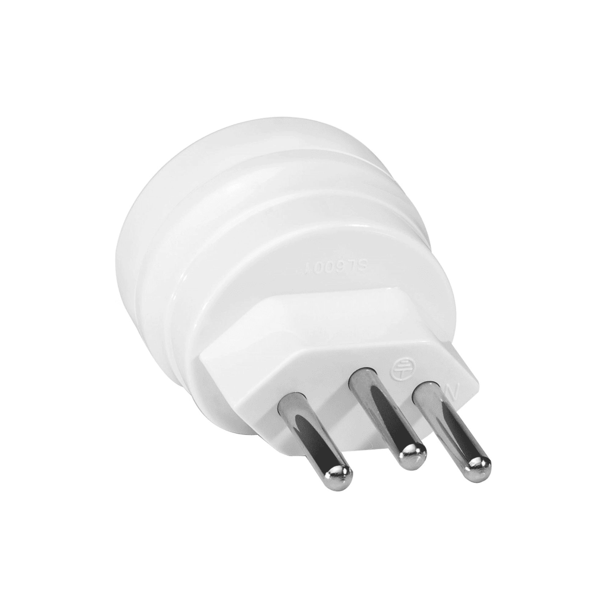 Adaptador Tomada 3 pinos Branco Novo Padrao WI243 - Multilaser