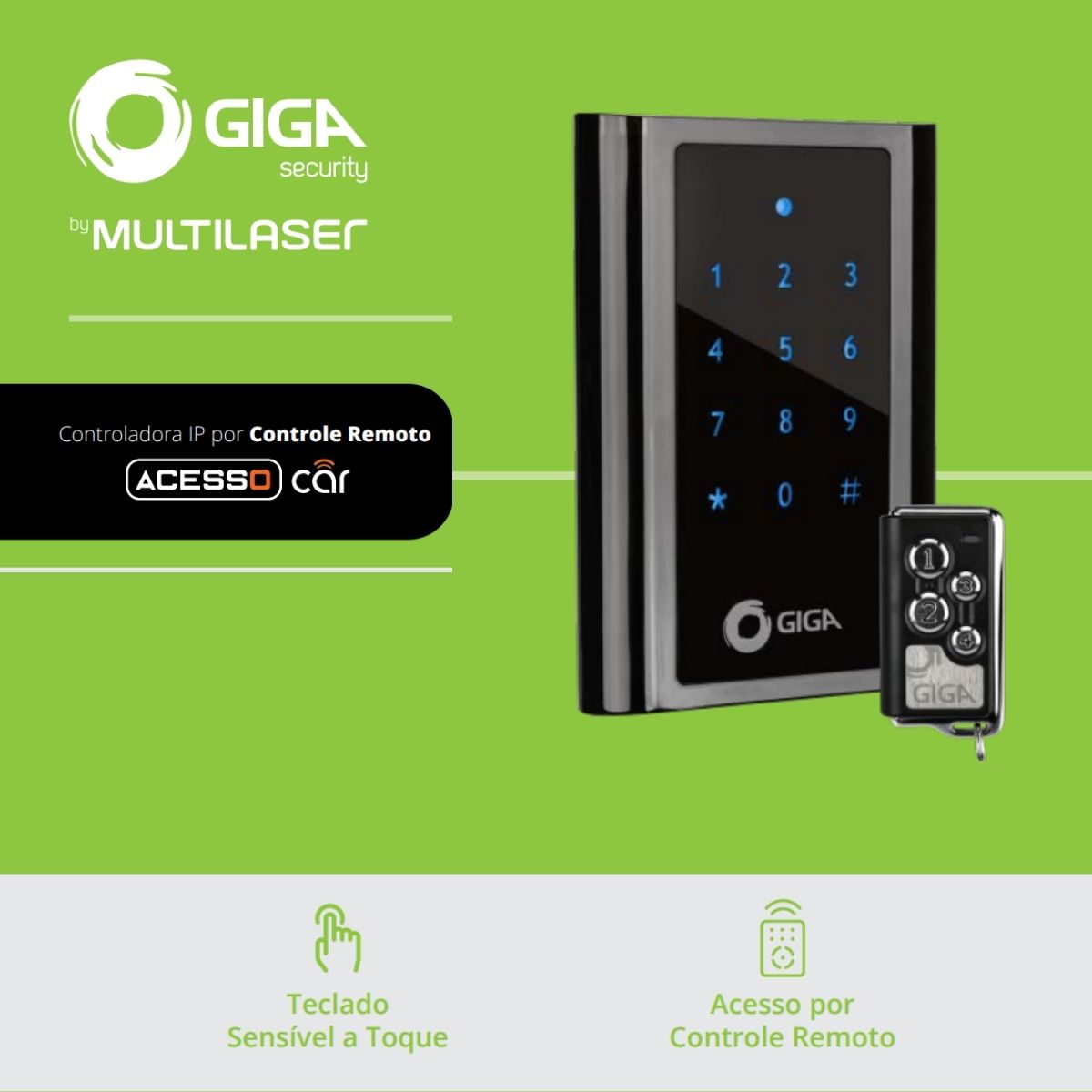 Controladora de Acesso Por Controle Remoto IP e Stand Alone Leitura Até 100M Giga GS0202
