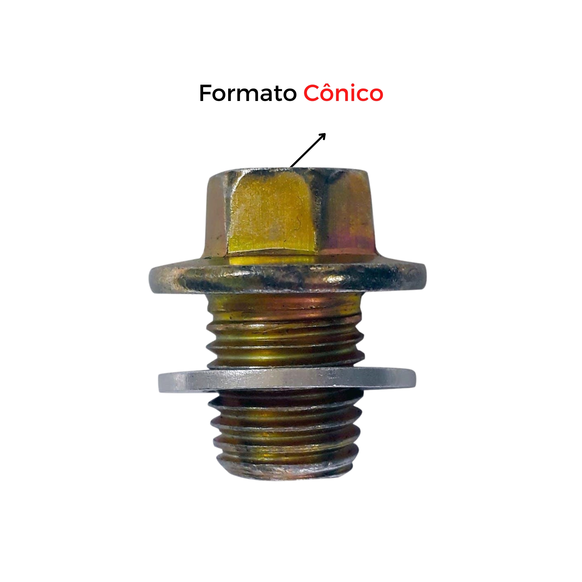 Bujão do Carter Cônico 12MM Universal Flangeado Maxx Premium - 080035