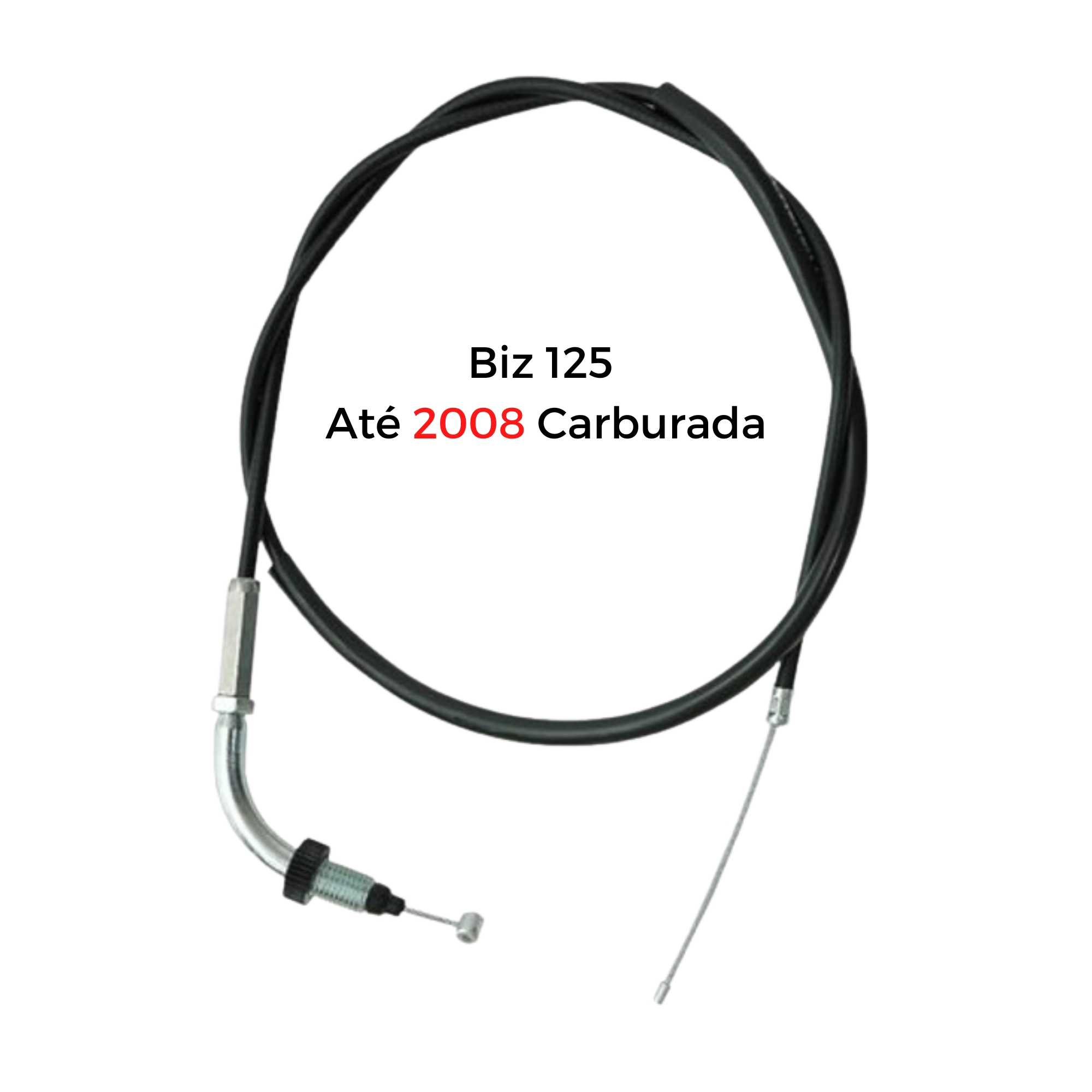 Cabo do Acelerador em Aço Biz 125 até 2008 Maxx Premium - 070621