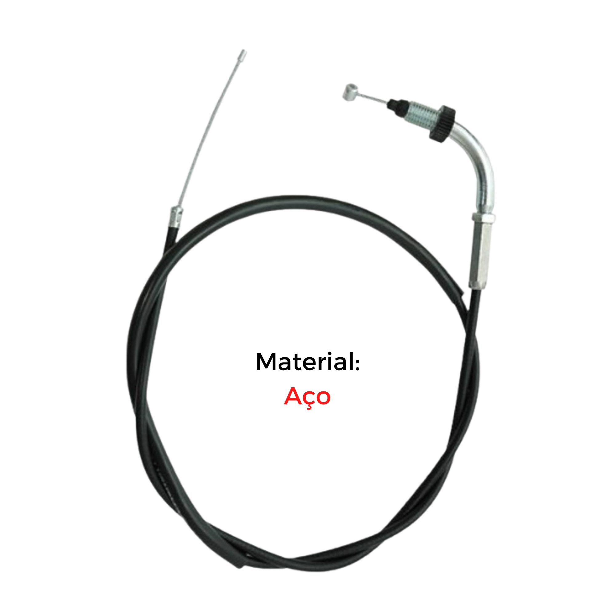 Cabo do Acelerador em Aço Biz 125 até 2008 Maxx Premium - 070621