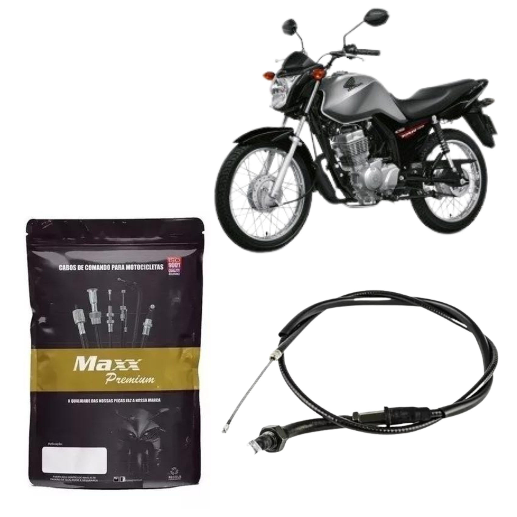 Cabo do Acelerador (TIPO B) em Aço Fan K/S /Cargo 125 2016 em diante Maxx Premium - 075904