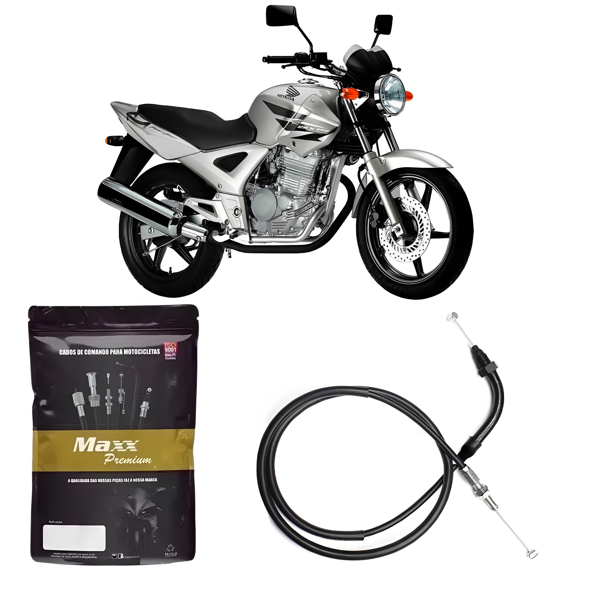 Cabo do Acelerador (TIPO B) em Aço Twister CBX 250 2001 até 2008 Maxx Premium - 070653