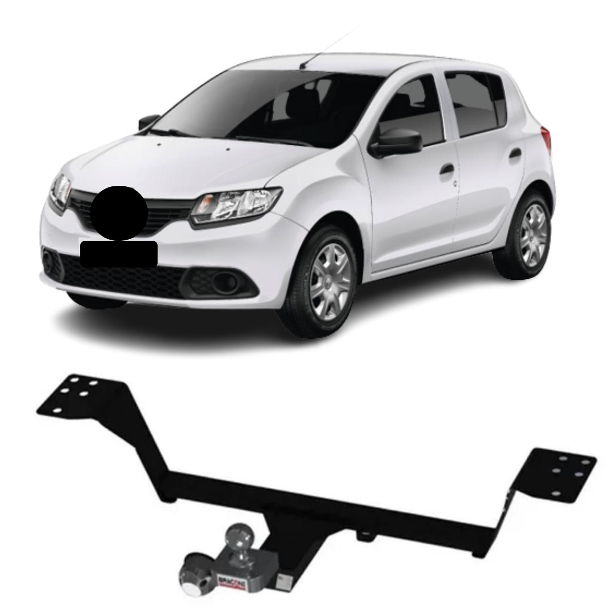 Engate Sandero 2020-2023 com Bola Cromada Tração até 450kg Modelo Fixo Braconi - BRC-IM-219