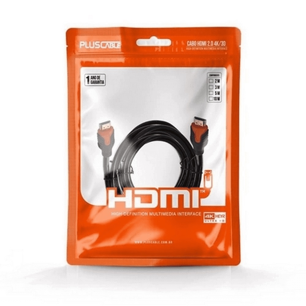 Cabo HDMI V2.0 Mid 5 Metros PC-HDMI50M Plus Cable