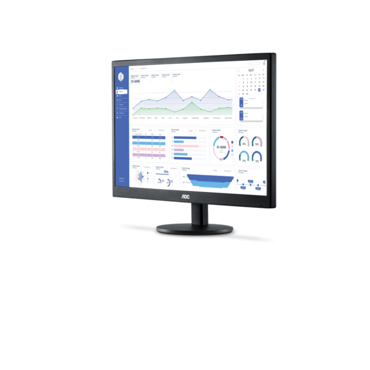 Monitor Led 18,5" Widescreen AOC HDMI VGA Preto Bivolt - E970SWHNL
