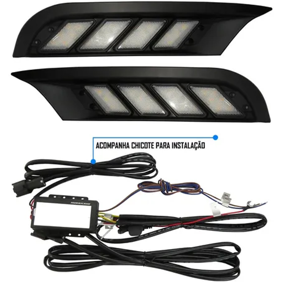 Luz Diurna Nissan Kicks Preto Função Seta Hurricane