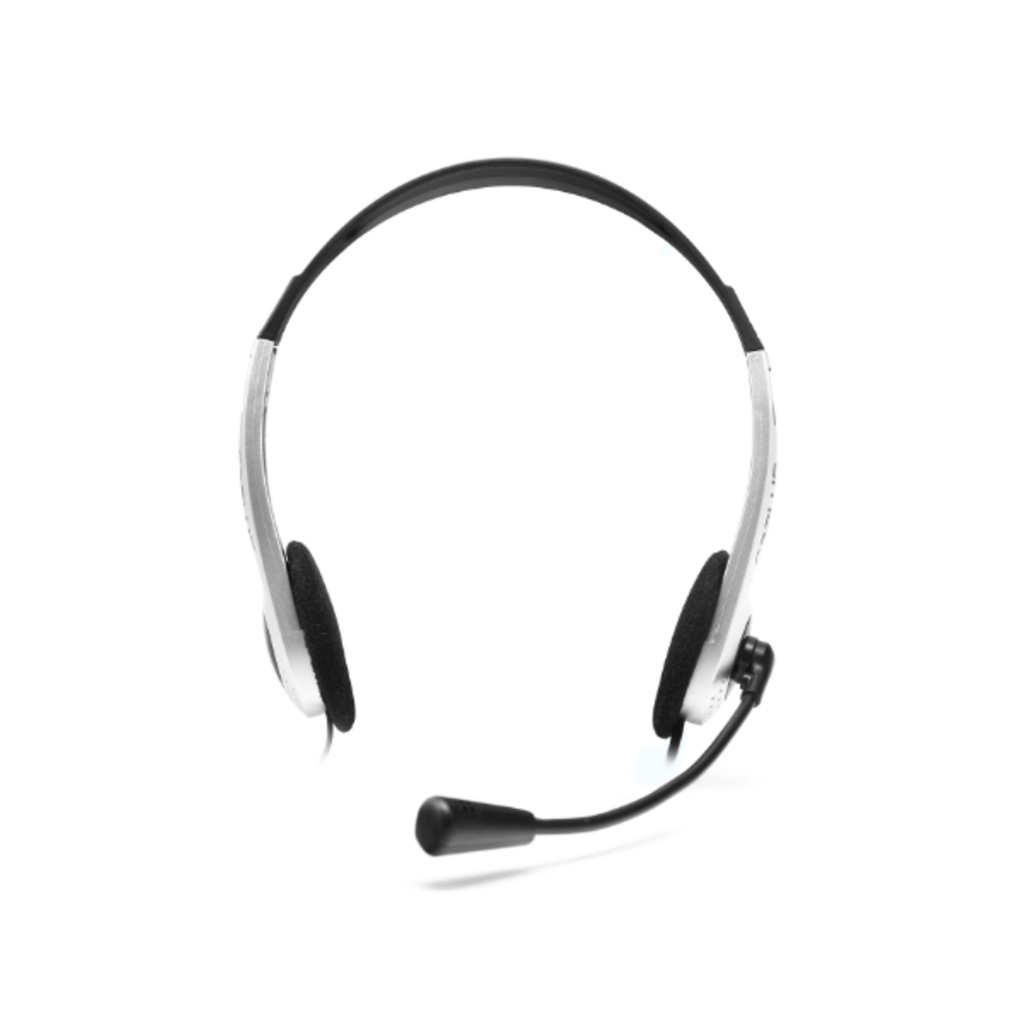 Fone de Ouvido Headset Prata P2 3,5mm Microfone Com Cabo 2m C3Plus - PH-01SI