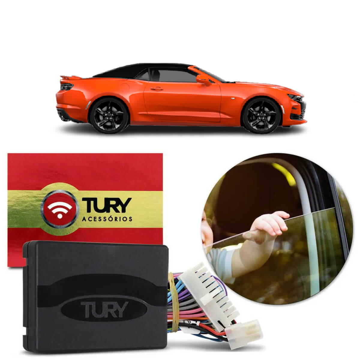 Módulo de Vidro e Fechamento Teto Solar Chevrolet Camaro/Tracker Tury PRO3.0FC
