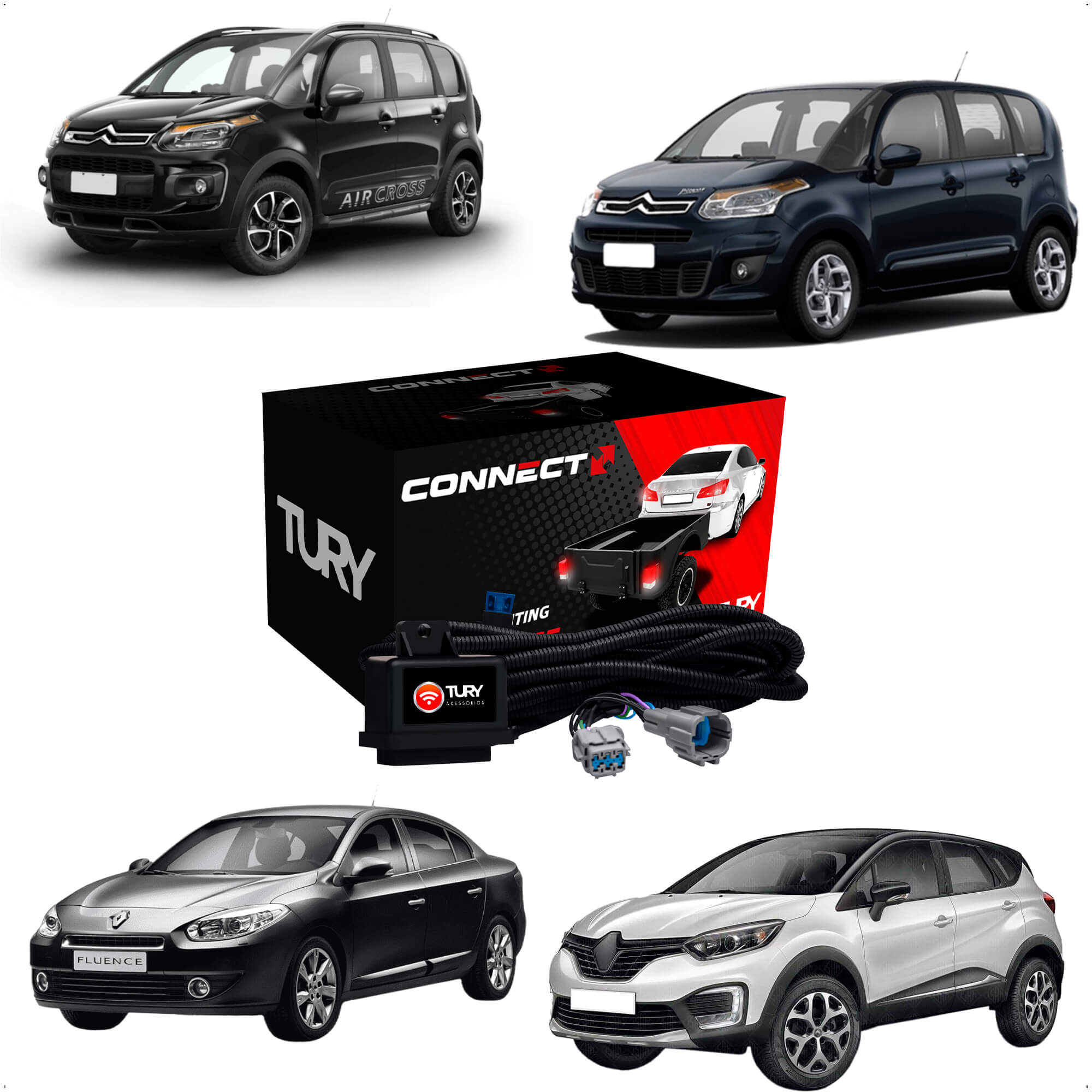 Módulo de Proteção Elétrica Renault Captur/Fluence Citroen Air Cross/C3 Picasso Tury CONNECT1CG