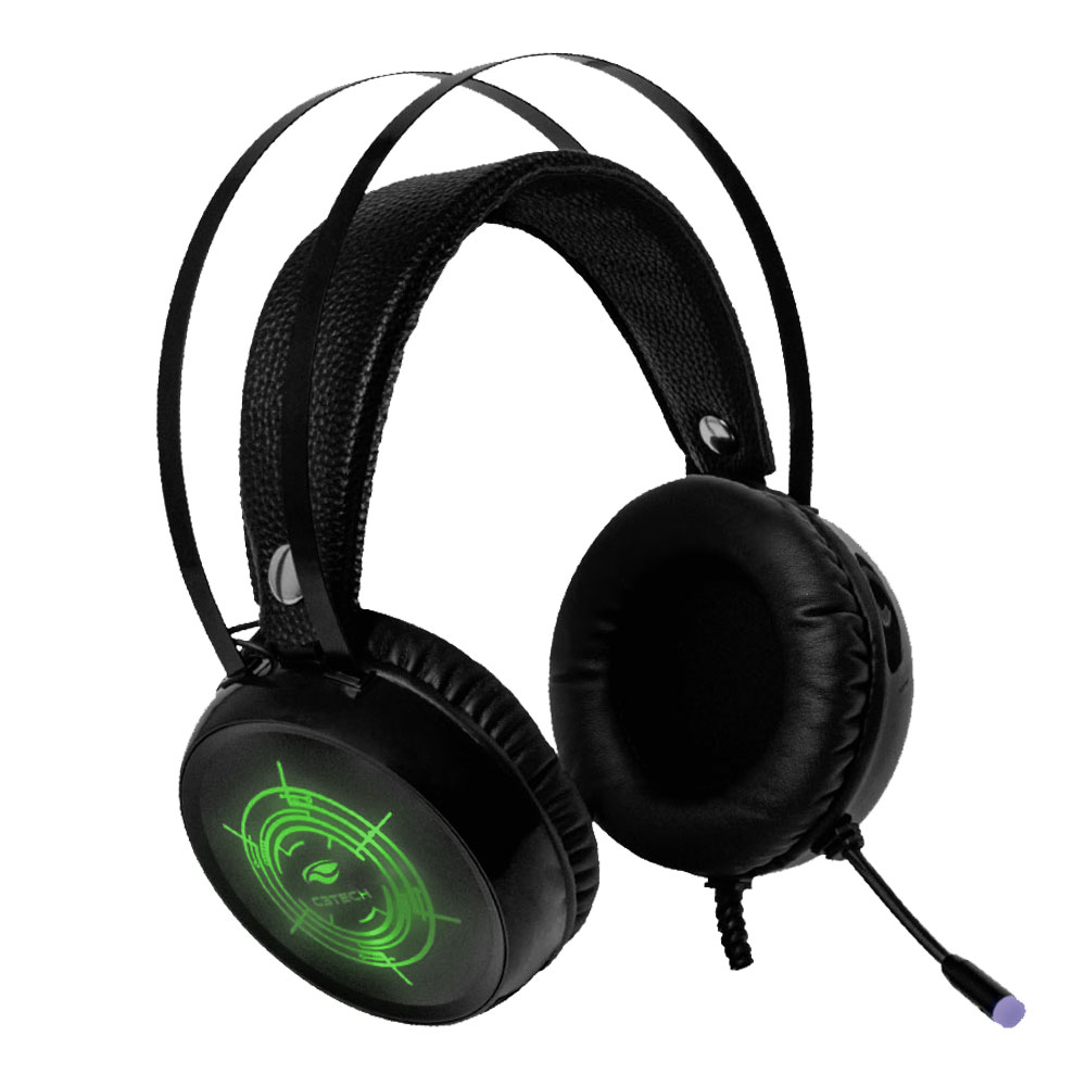 Fone de Ouvido Headset Gamer Com Iluminação Multicor USB 2.0 Harrier Microfone C3Tech -PH-G330BKV2