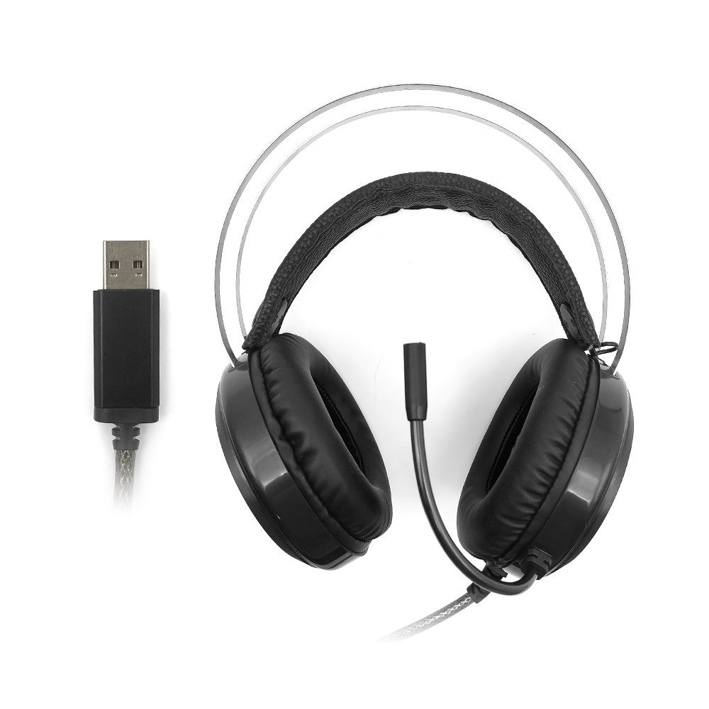Fone de Ouvido Headset Gamer Com Iluminação Multicor USB 2.0 Harrier Microfone C3Tech -PH-G330BKV2