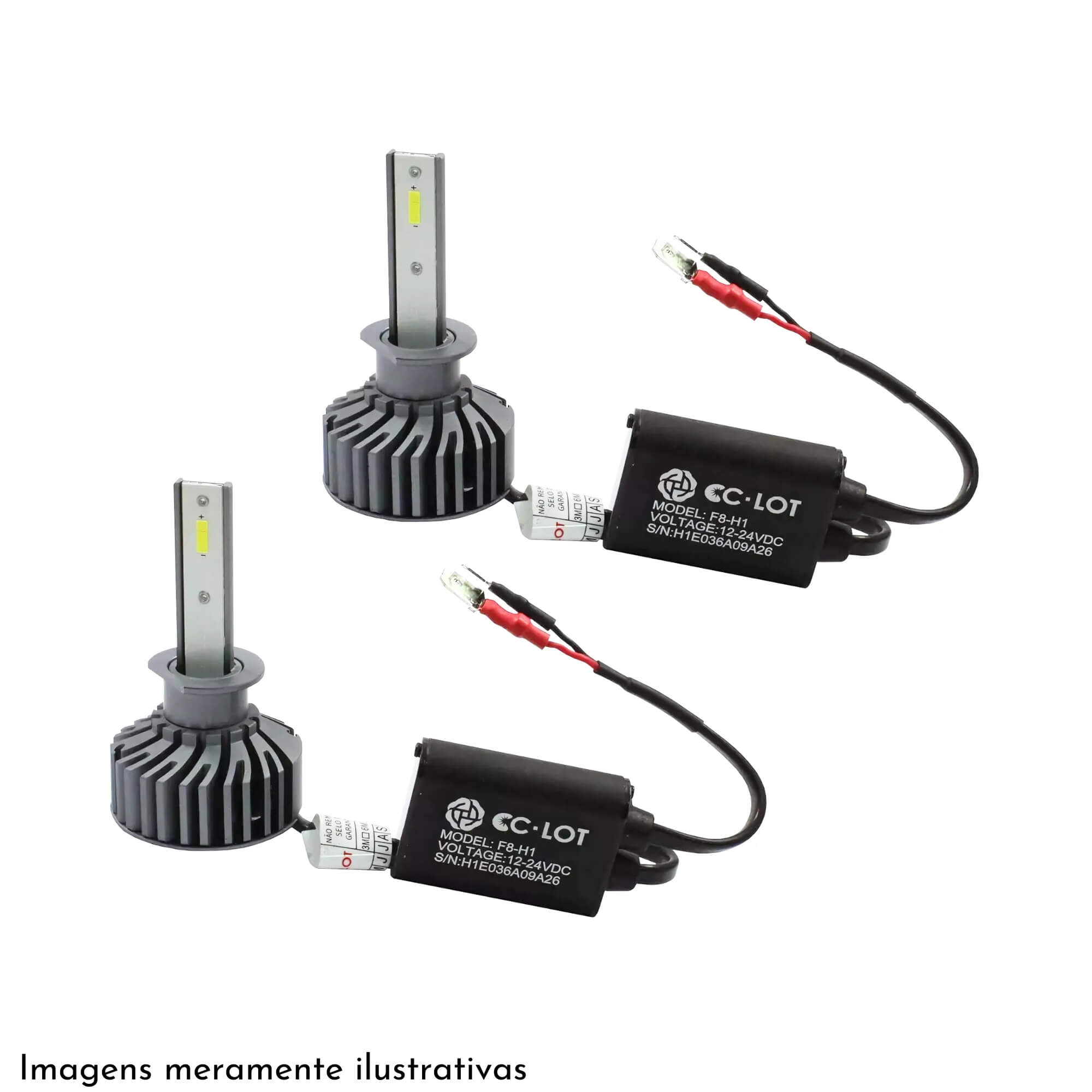 Kit Lâmpada Super LED Headlight CC-LOT H1 30W 6000K 6000 Lumens 12V JR8 - JH0CCLOTH1