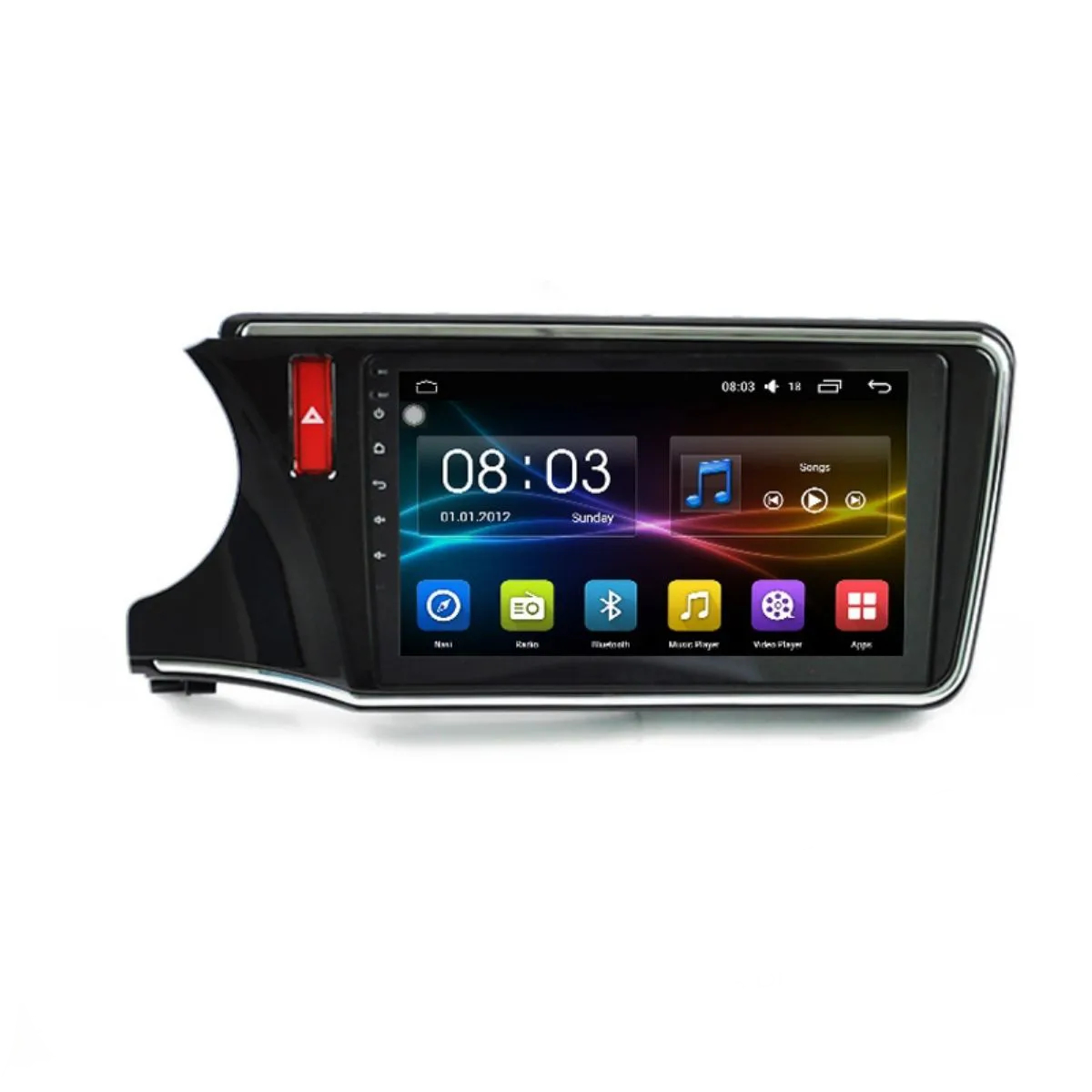 Central Multimídia JR8 Honda City Android  8.1 GPS / RCA / USB / Bluetooth / TV / FM/AM - ZTA9319T