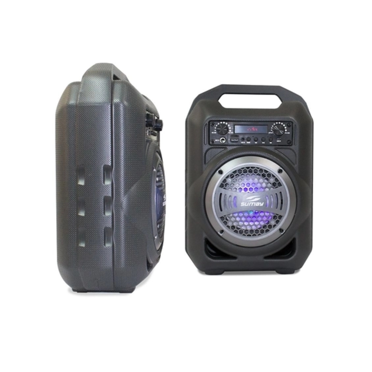 Caixa de Som Portátil 30WRMS Bluetooth Gallon Music Cinza SUMAY - SM-CSP1302