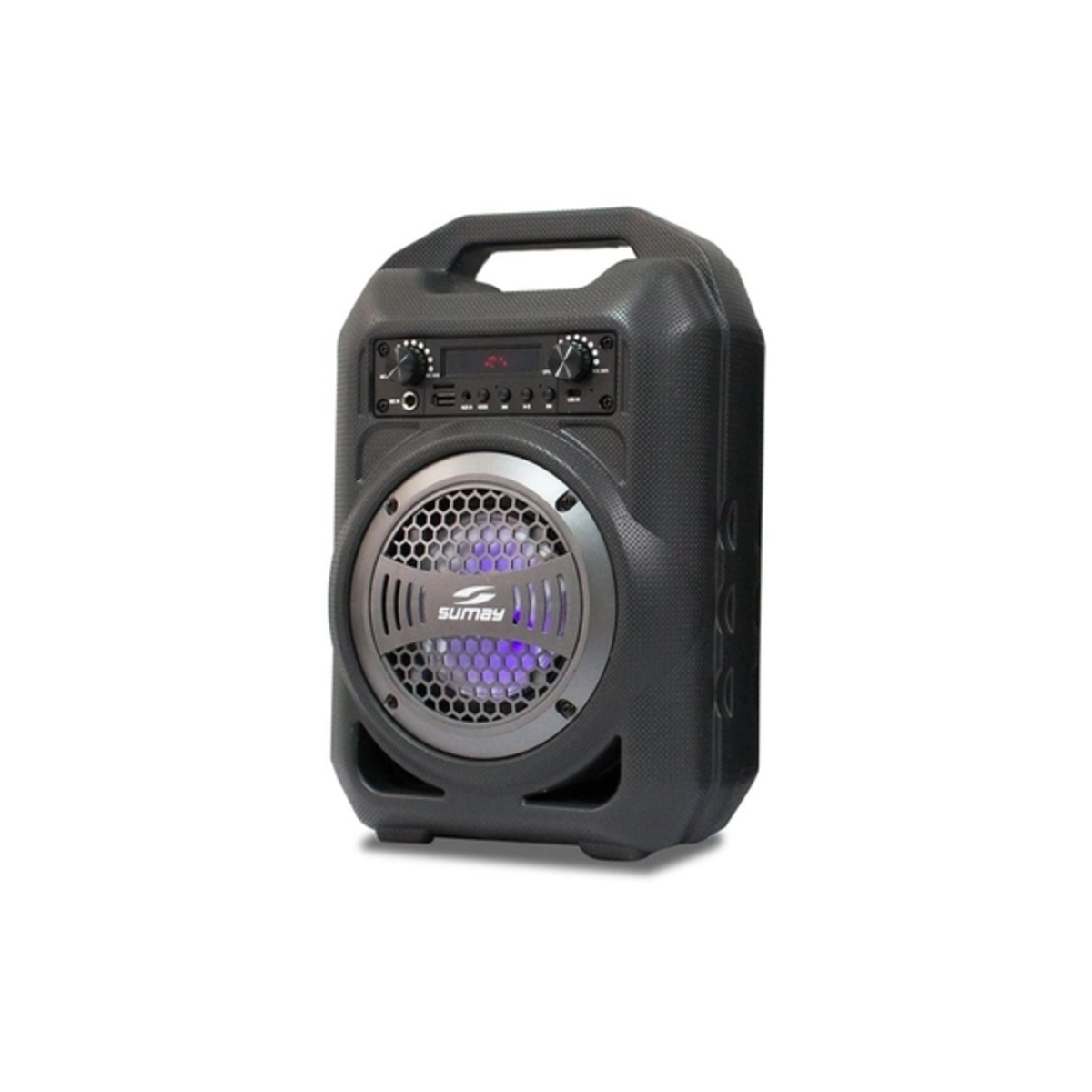 Caixa de Som Portátil 30WRMS Bluetooth Gallon Music Cinza SUMAY - SM-CSP1302