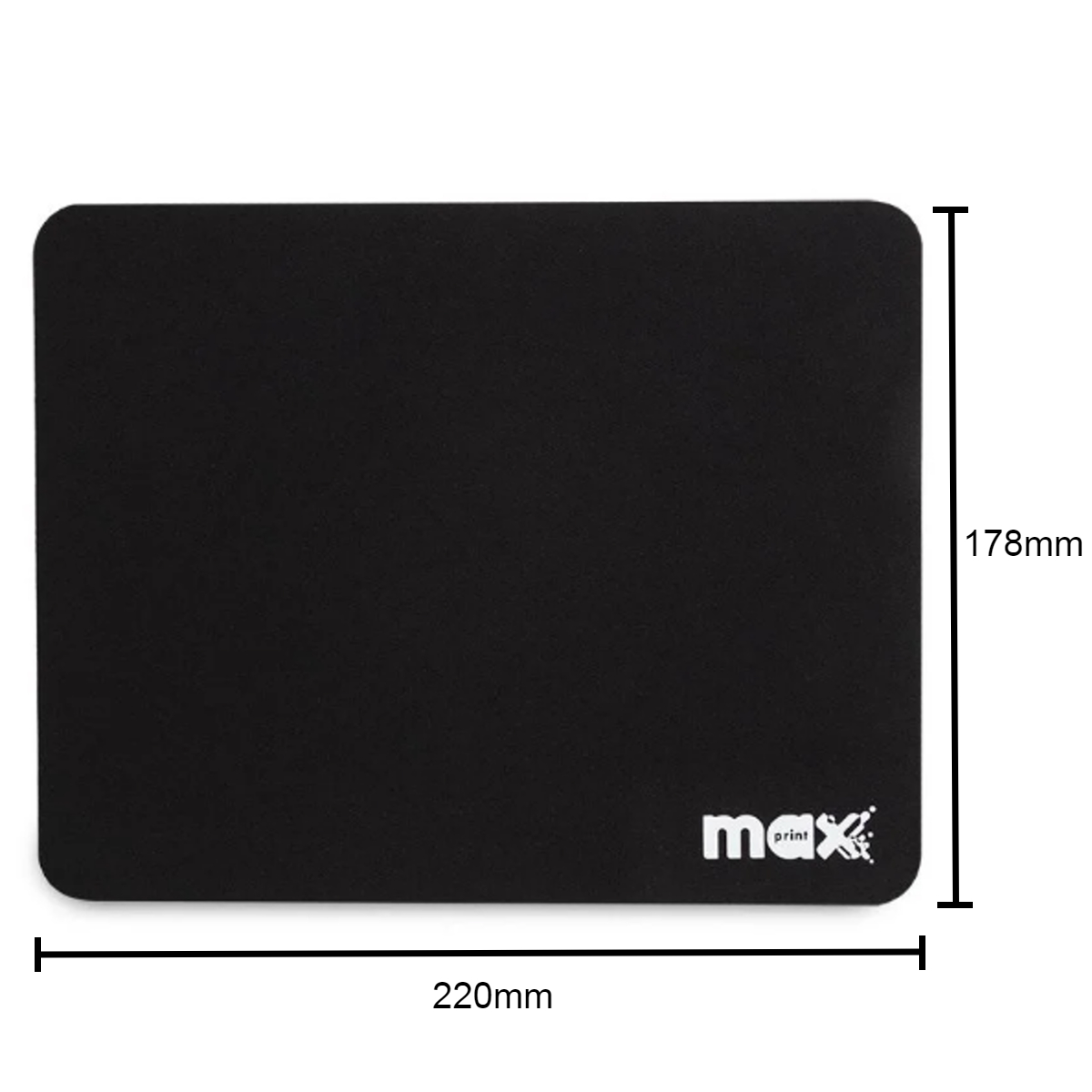Base para Mouse Mousepad Com Tecido Preto e Base Anti­deslizante 220 x 178mm Maxprint - 60357-9