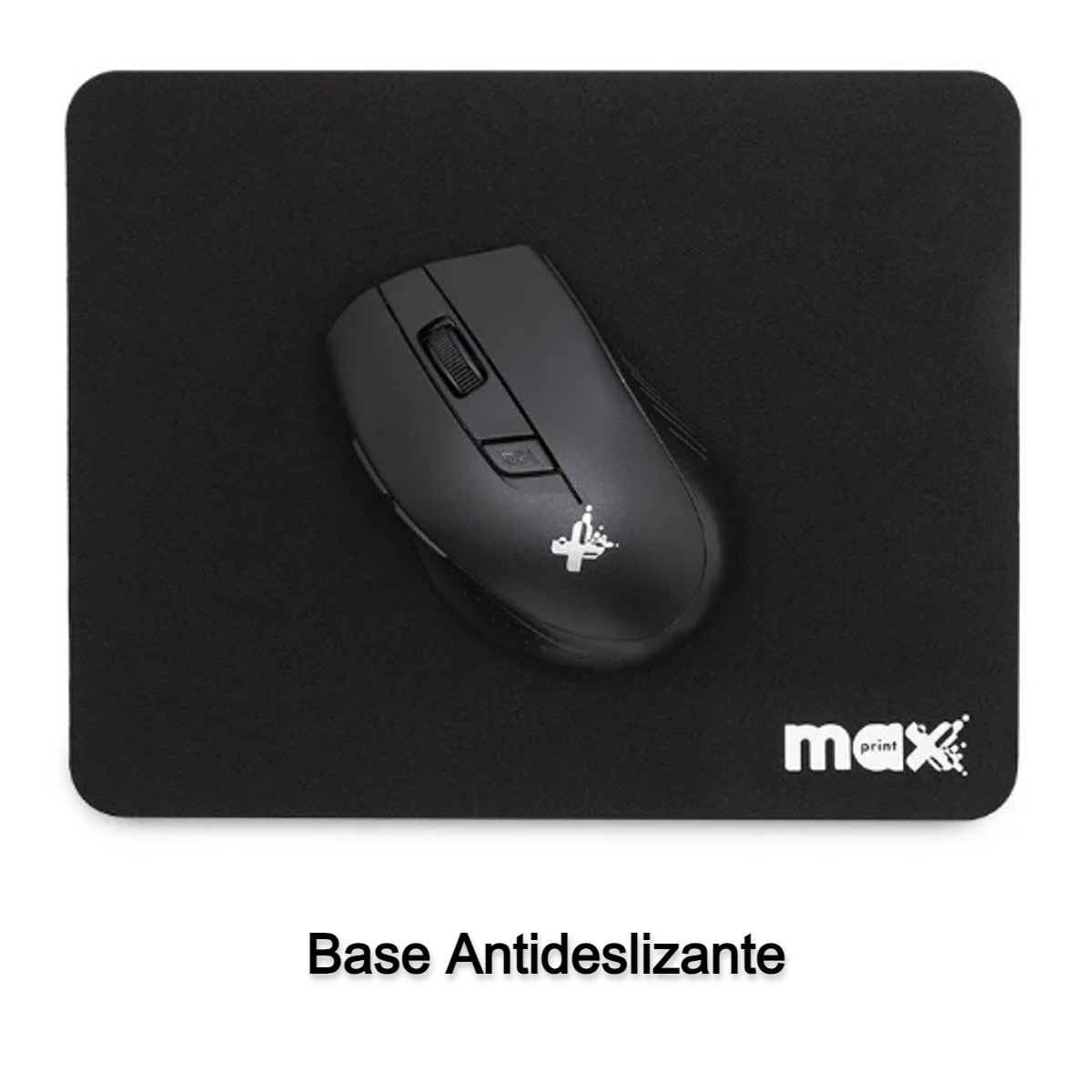 Base para Mouse Mousepad Com Tecido Preto e Base Anti­deslizante 220 x 178mm Maxprint - 60357-9