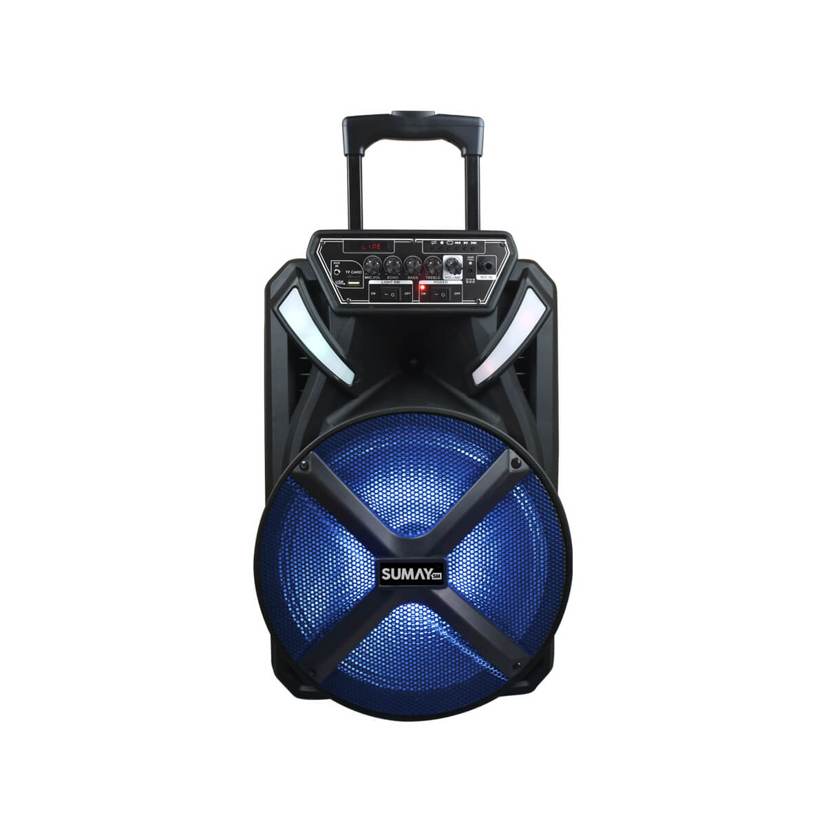Caixa de Som Amplificada X-Prime 300W BT/Bateria Interna/Microfone com FiSM - Sumay SM-CAP22 600BT