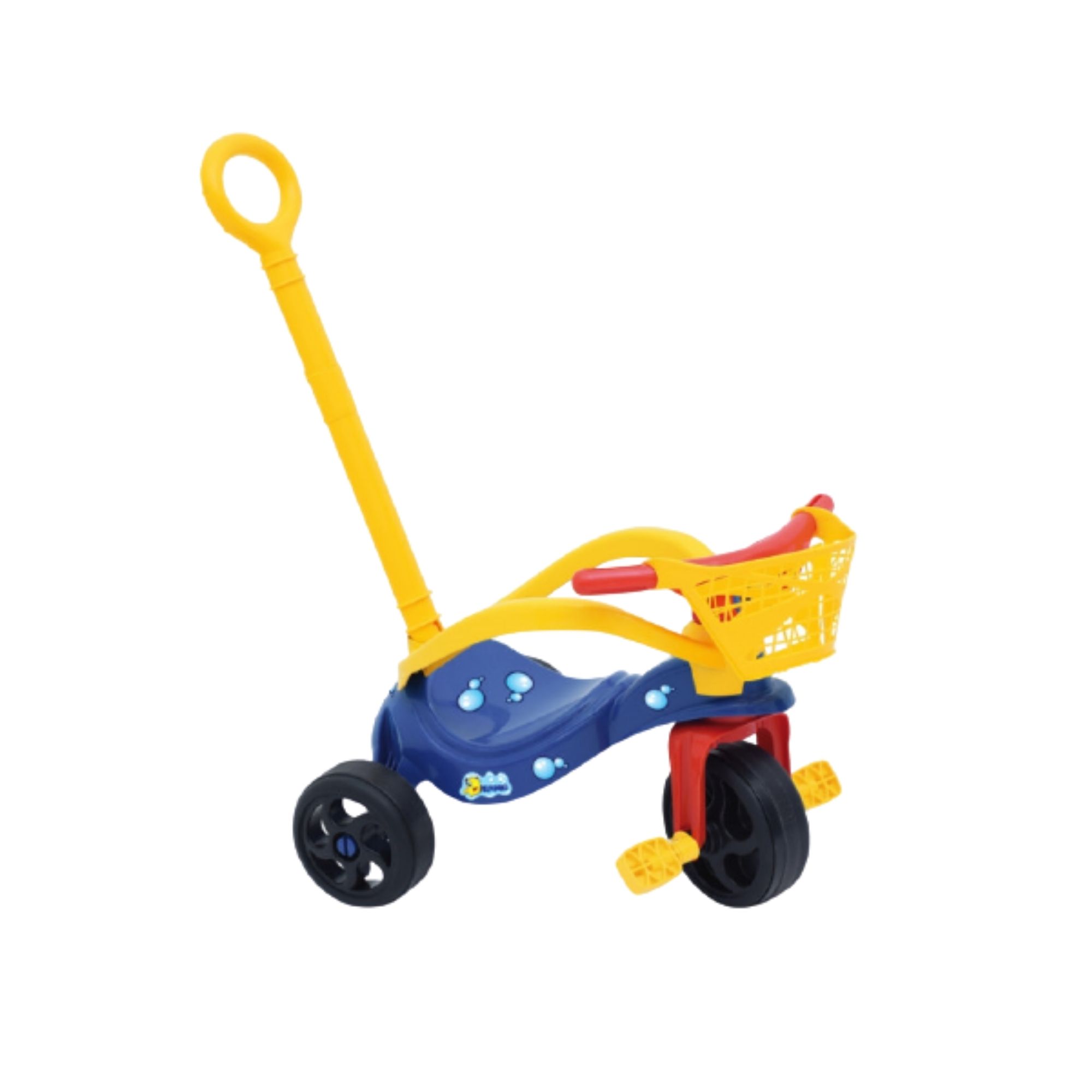 Triciclo Infantil Peixinho com Empurrador Proteção e Cestinha Xalingo - 0749.8
