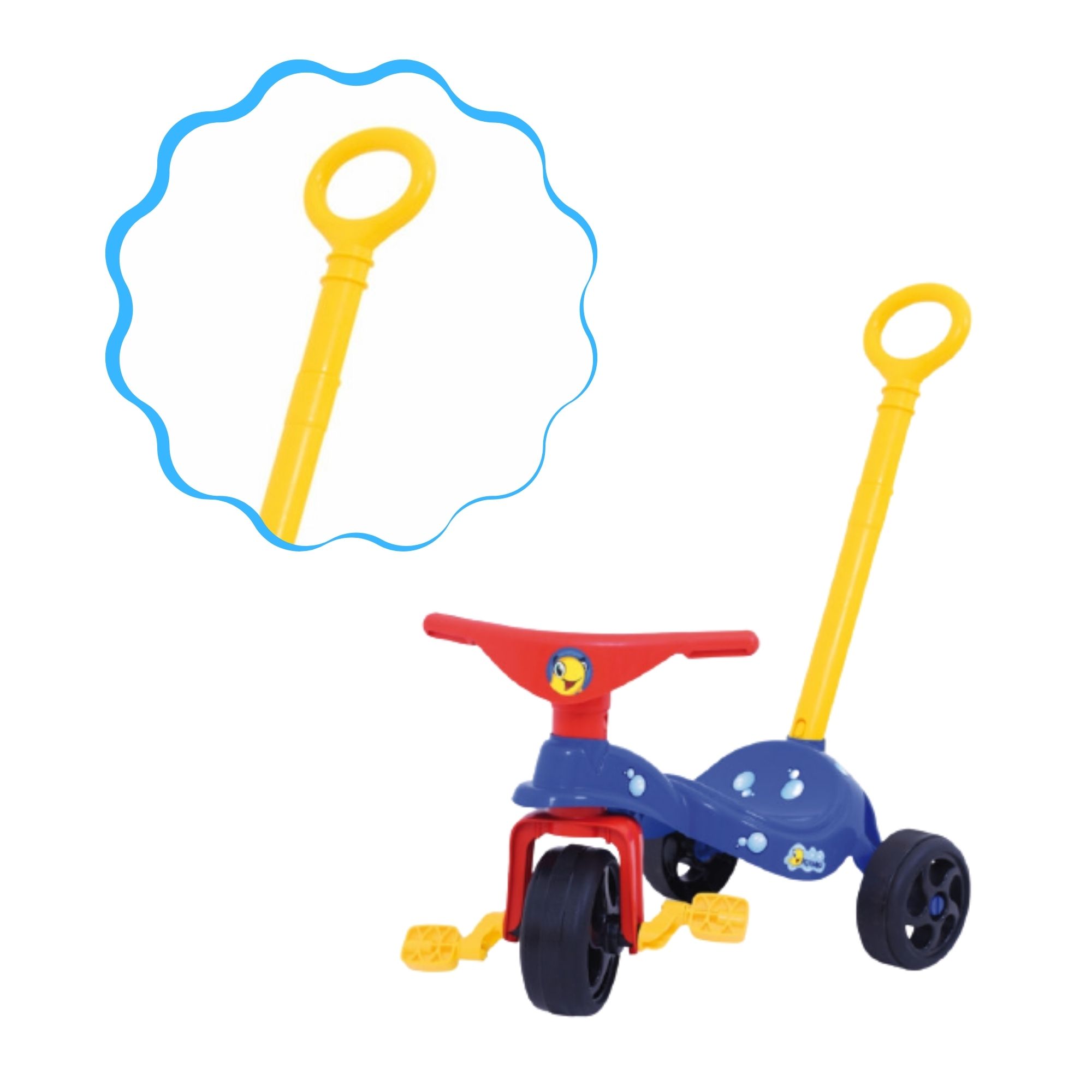 Triciclo Infantil Peixinho com Empurrador Xalingo - 0749.5