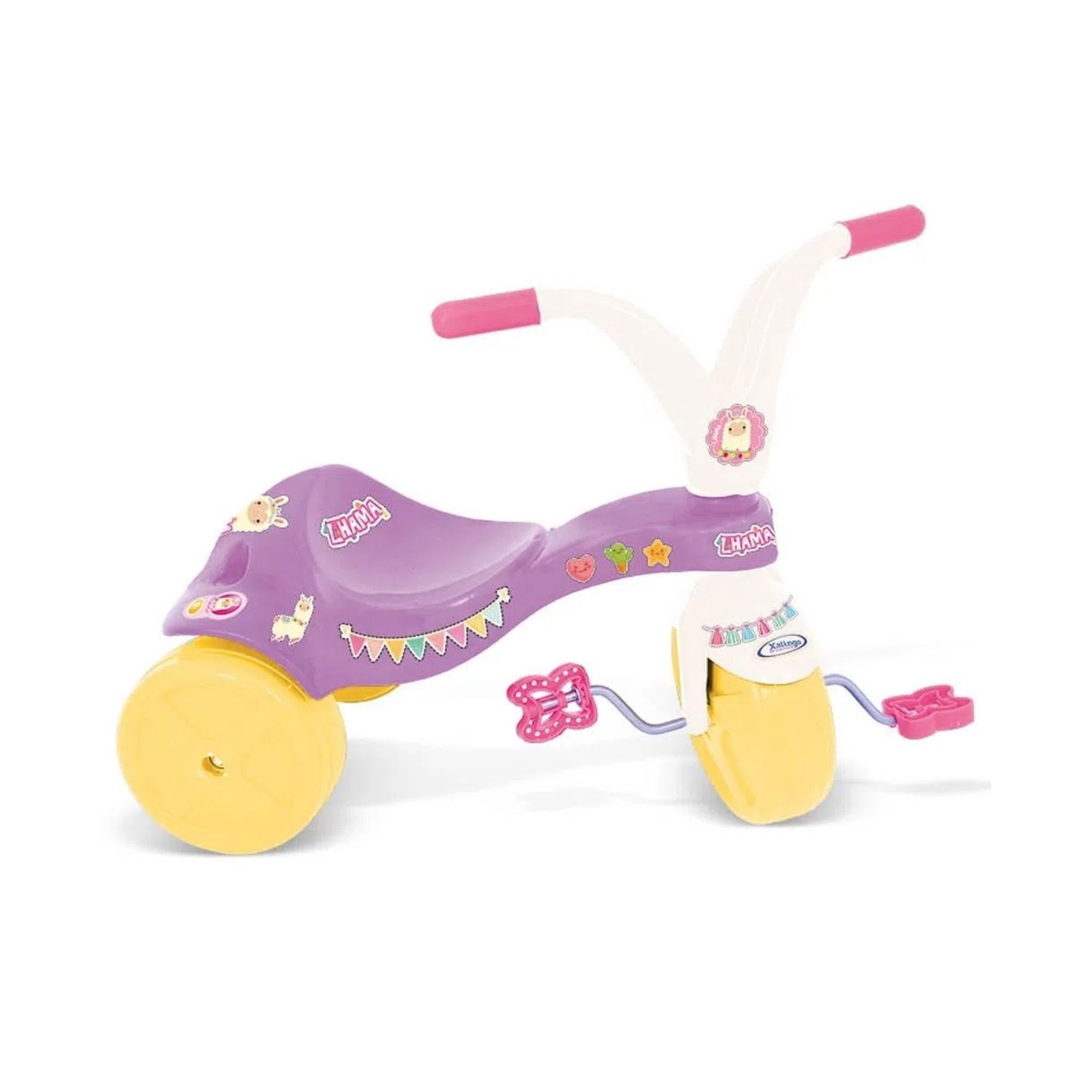 Triciclo Infantil Lhama Lilás e Branco Xalingo - 0739.8