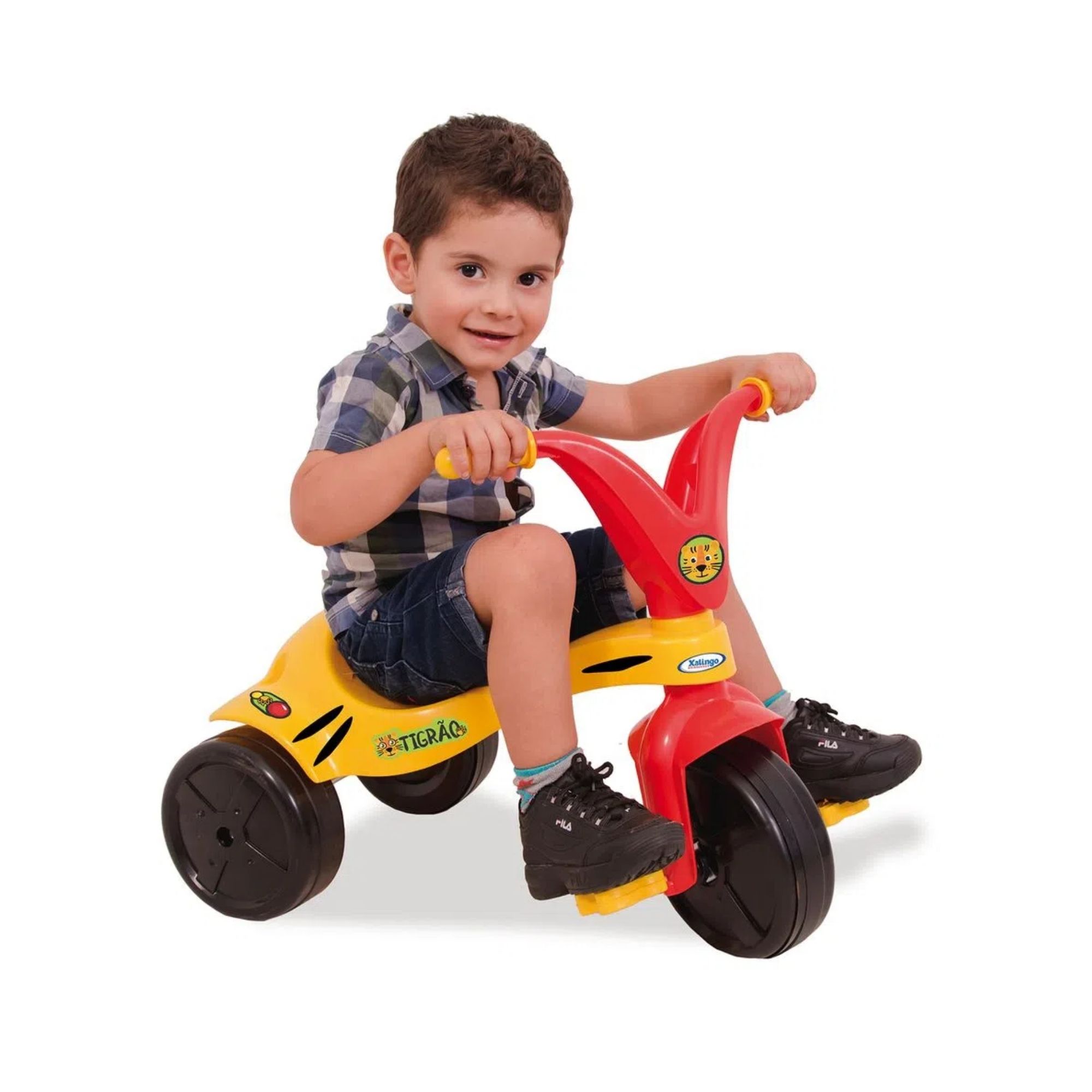 Triciclo Infantil Tigrão Amarelo e Vermelho Xalingo - 0762.1