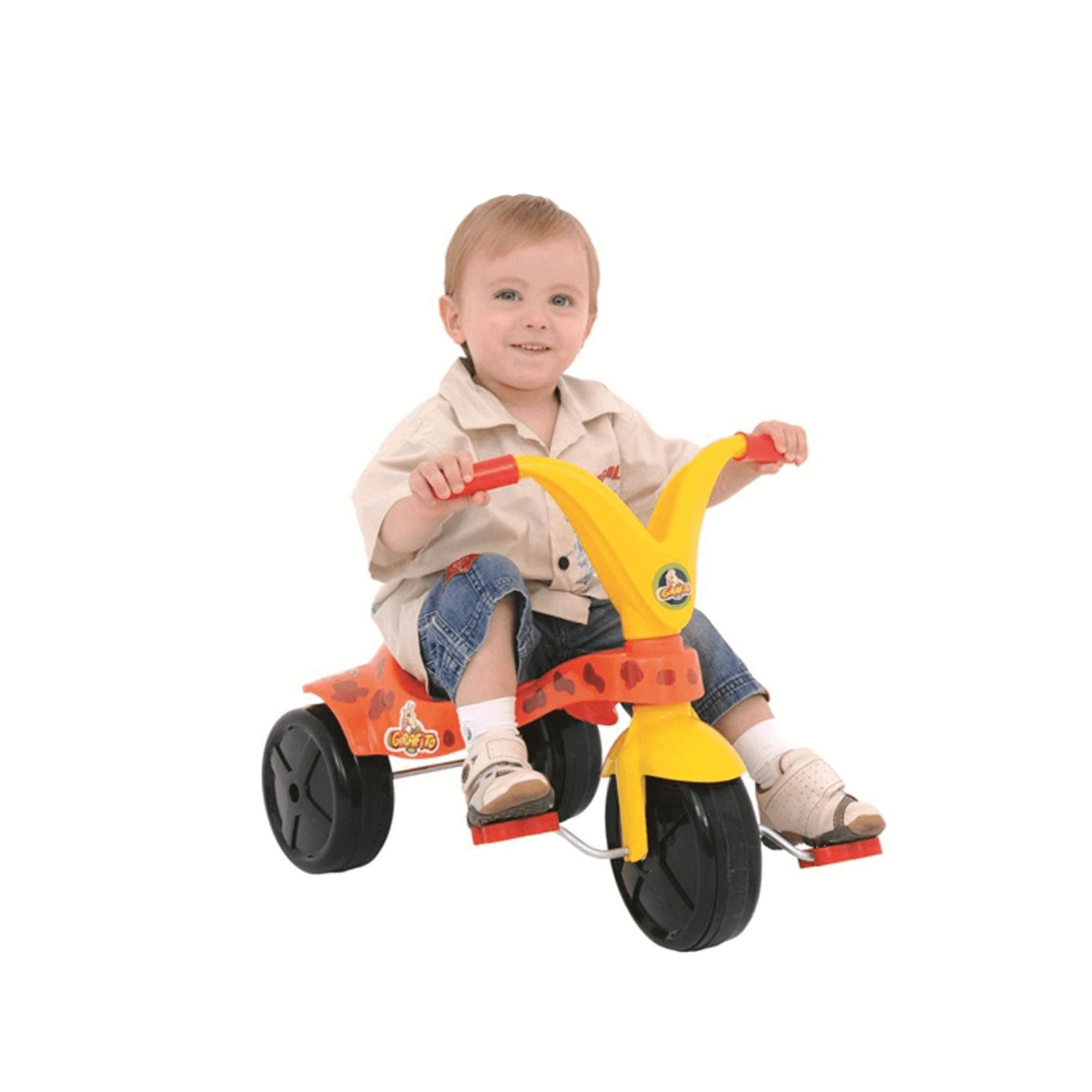 Triciclo Infantil Girafito Amarelo e Laranja Xalingo - 0778.7