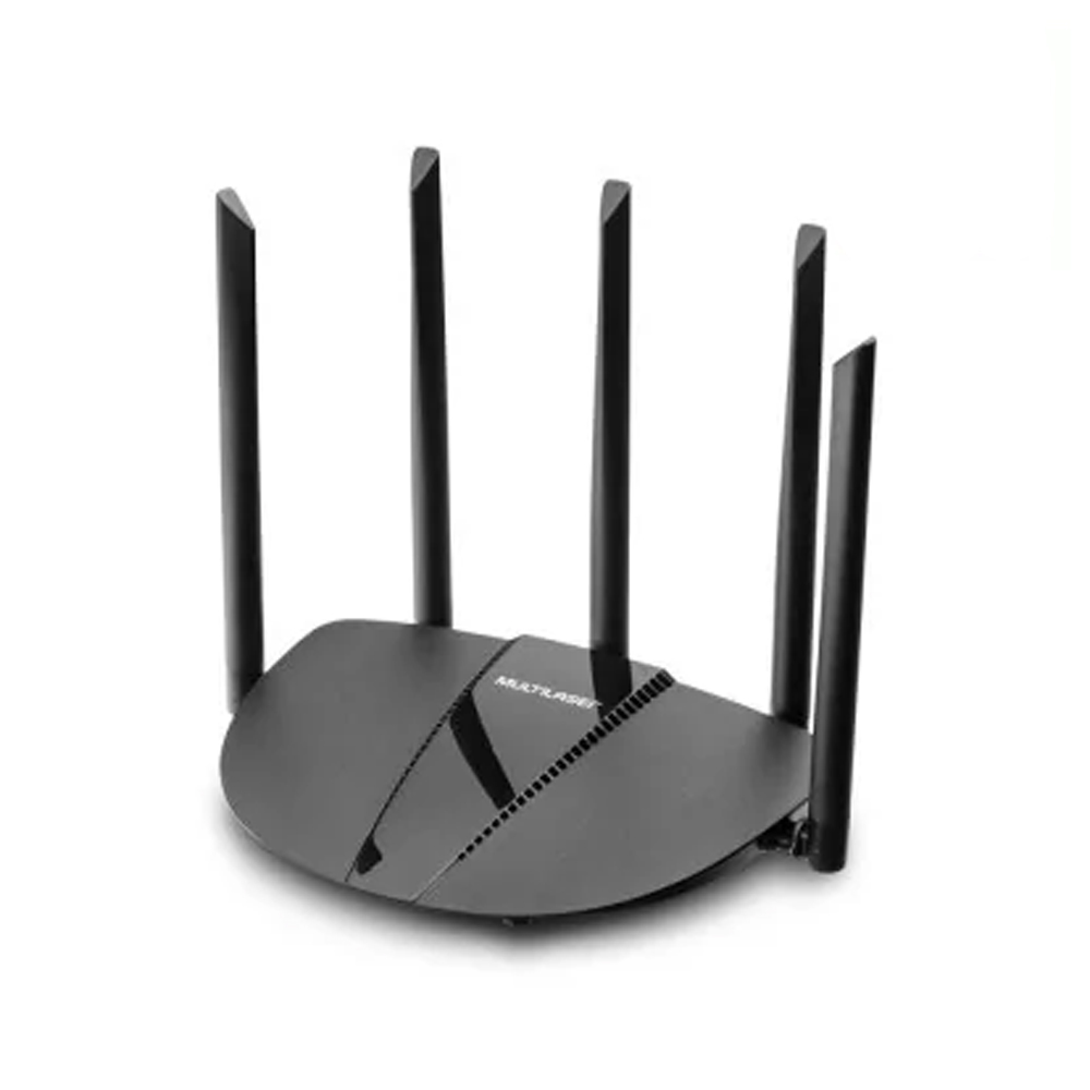 Roteador Wireless Draco AC1200 Ipv6 Dual Band Gigabit 5 Antenas Multilaser - RE017